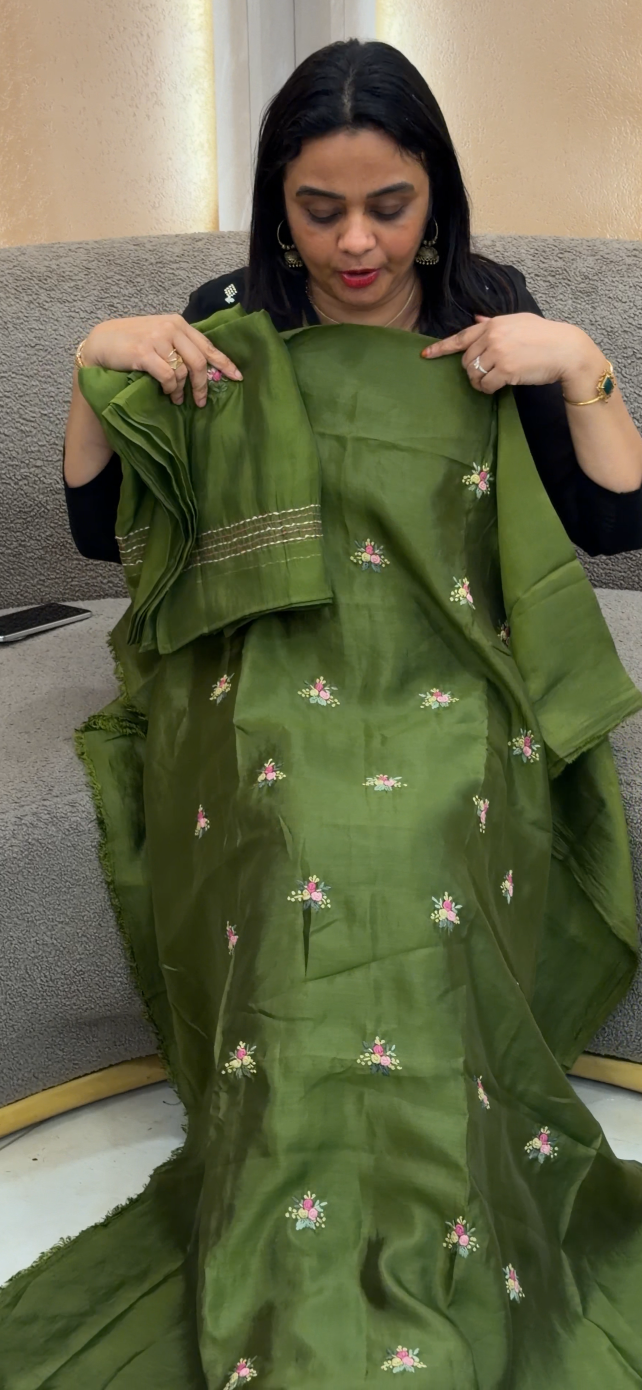 MUL CHANDERI UNSTITCHED SALWAR SUITS - IHA 33660