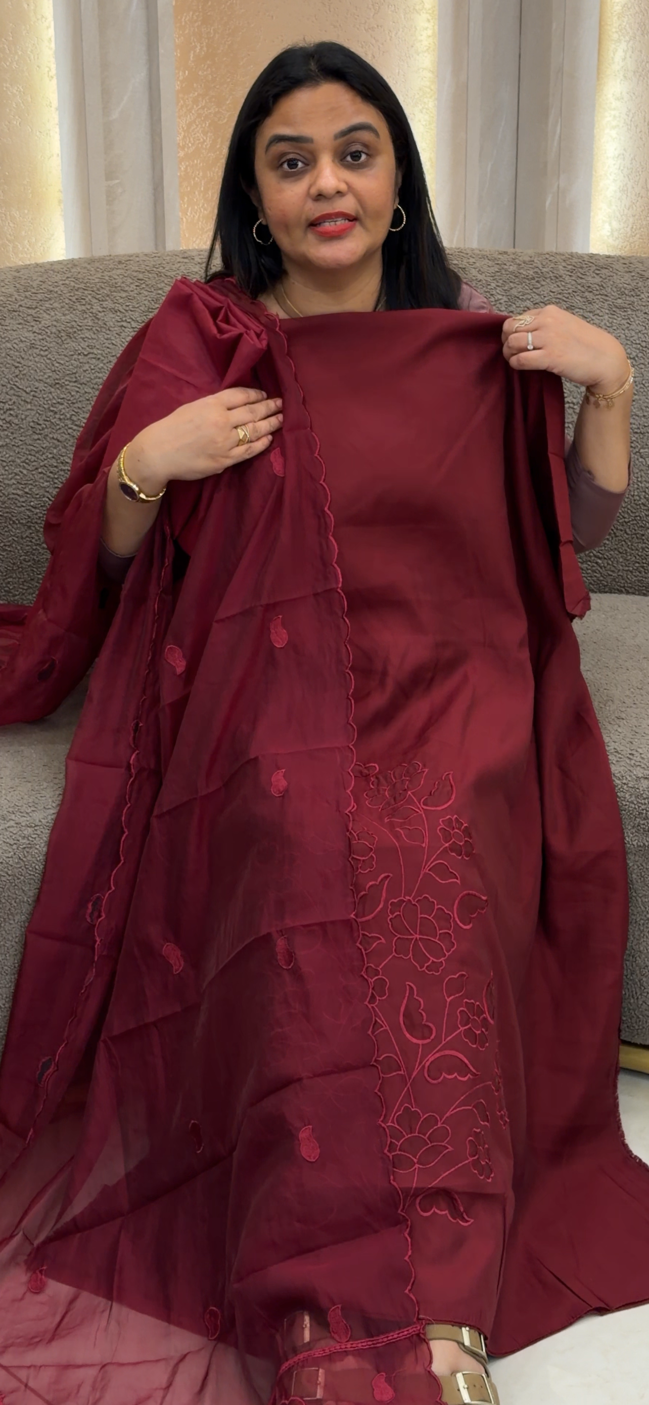 MUL CHANDERI UNSTITCHED SALWAR SUITS - IHA 32843