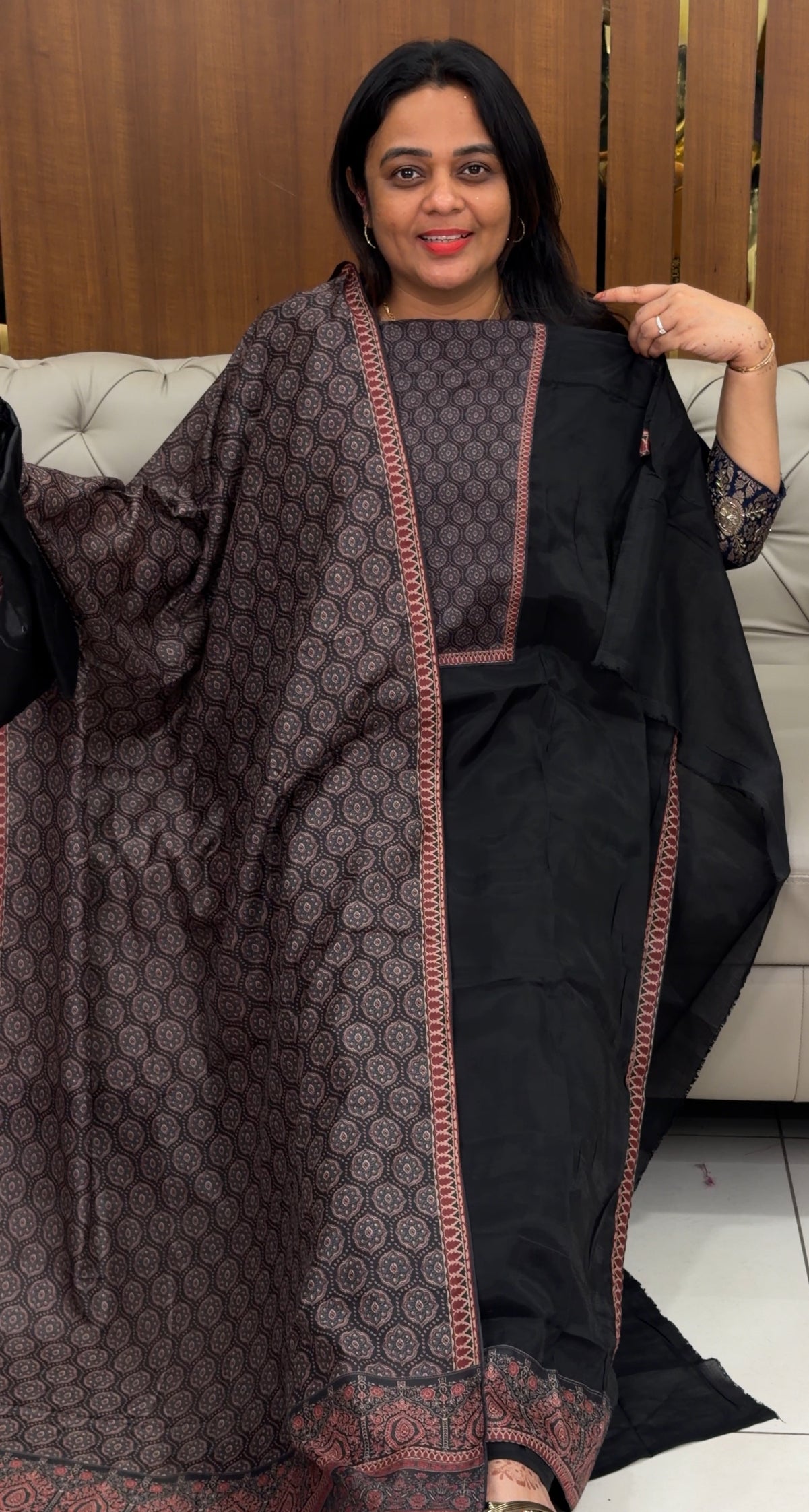 MUL CHANDERI UNSTITCHED SALWAR SUITS - IHA 32953