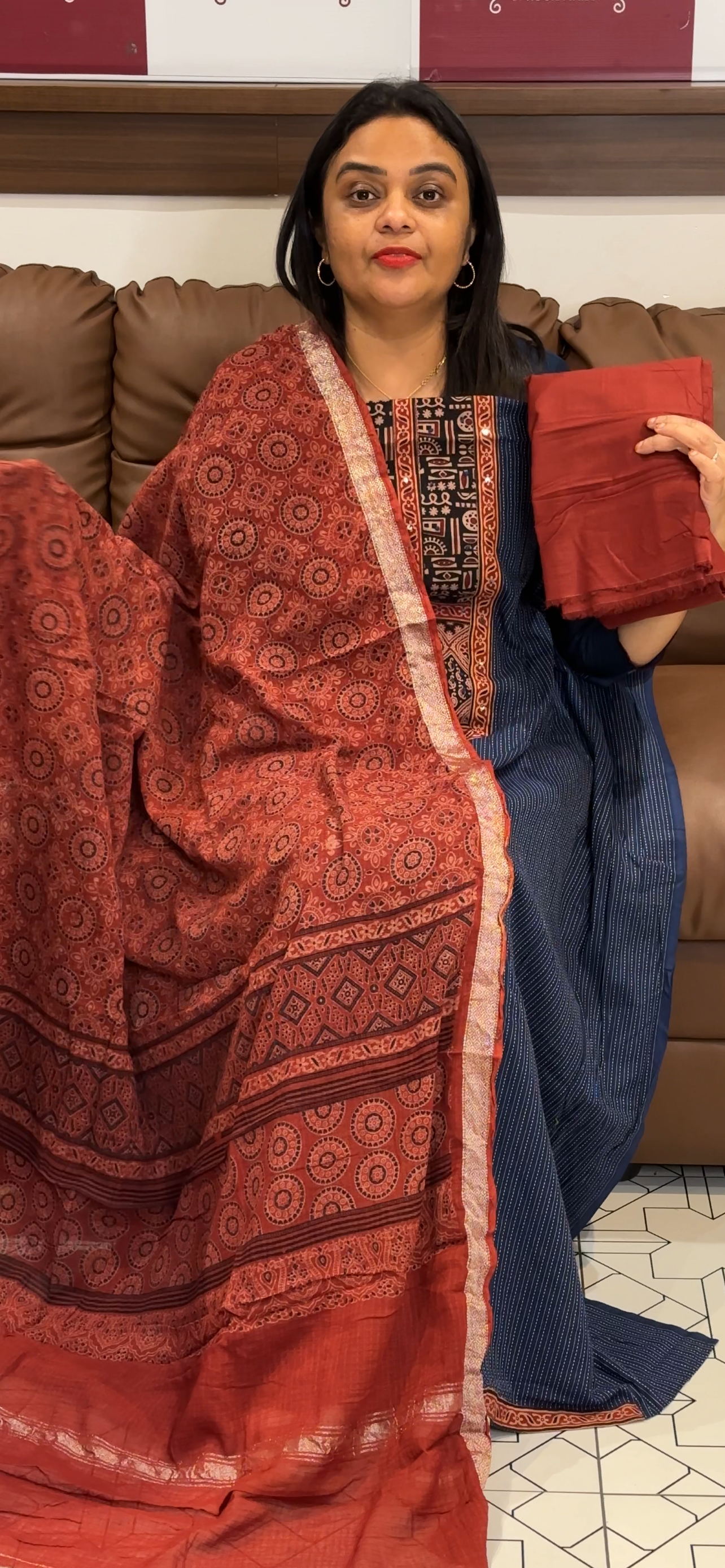 COTTON UNSTITCHED SALWAR SUITS - IHA 32881