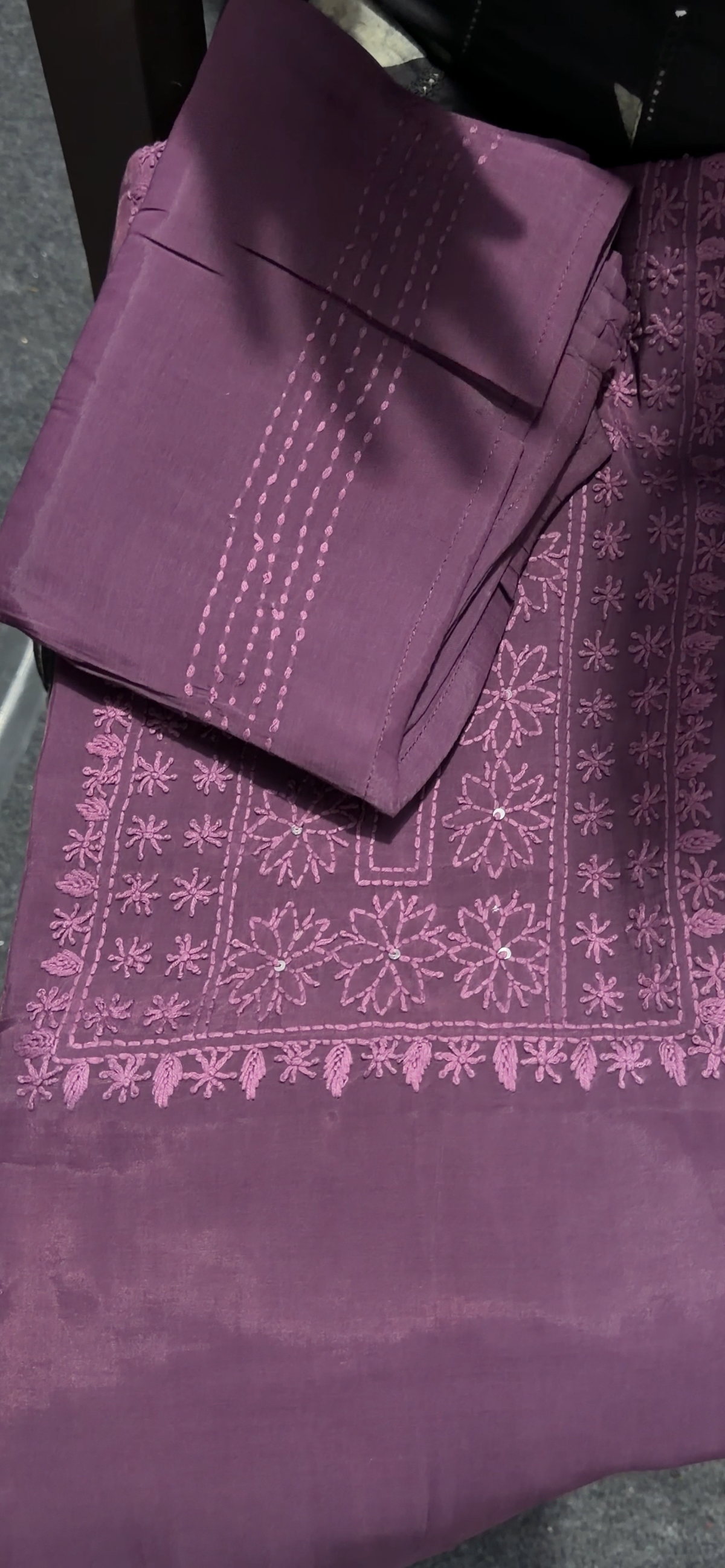 LUCKNOWI CHIKANKARI UNSTITCHED SALWAR SUITS - IHA 36049