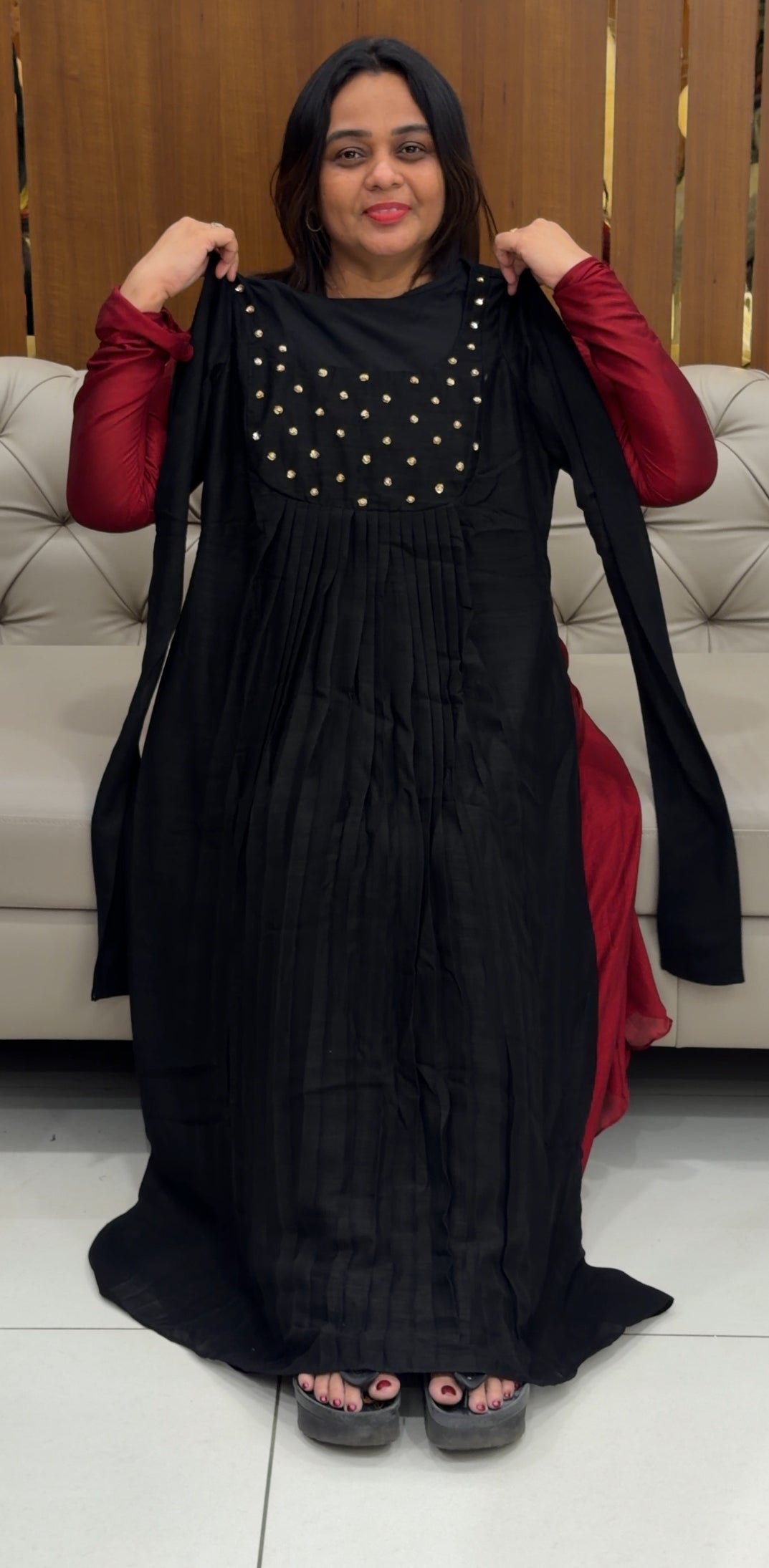 IHA'S IN-HOUSE HAND WORKED ALINE TOPS - IHA 28701