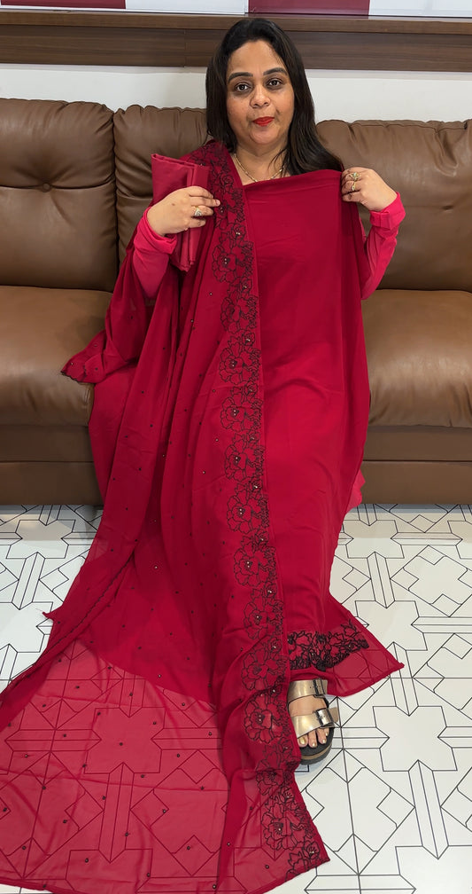 FAUX GEORGETTE UNSTITCHED  SALWAR SUITS -  IHA 23527