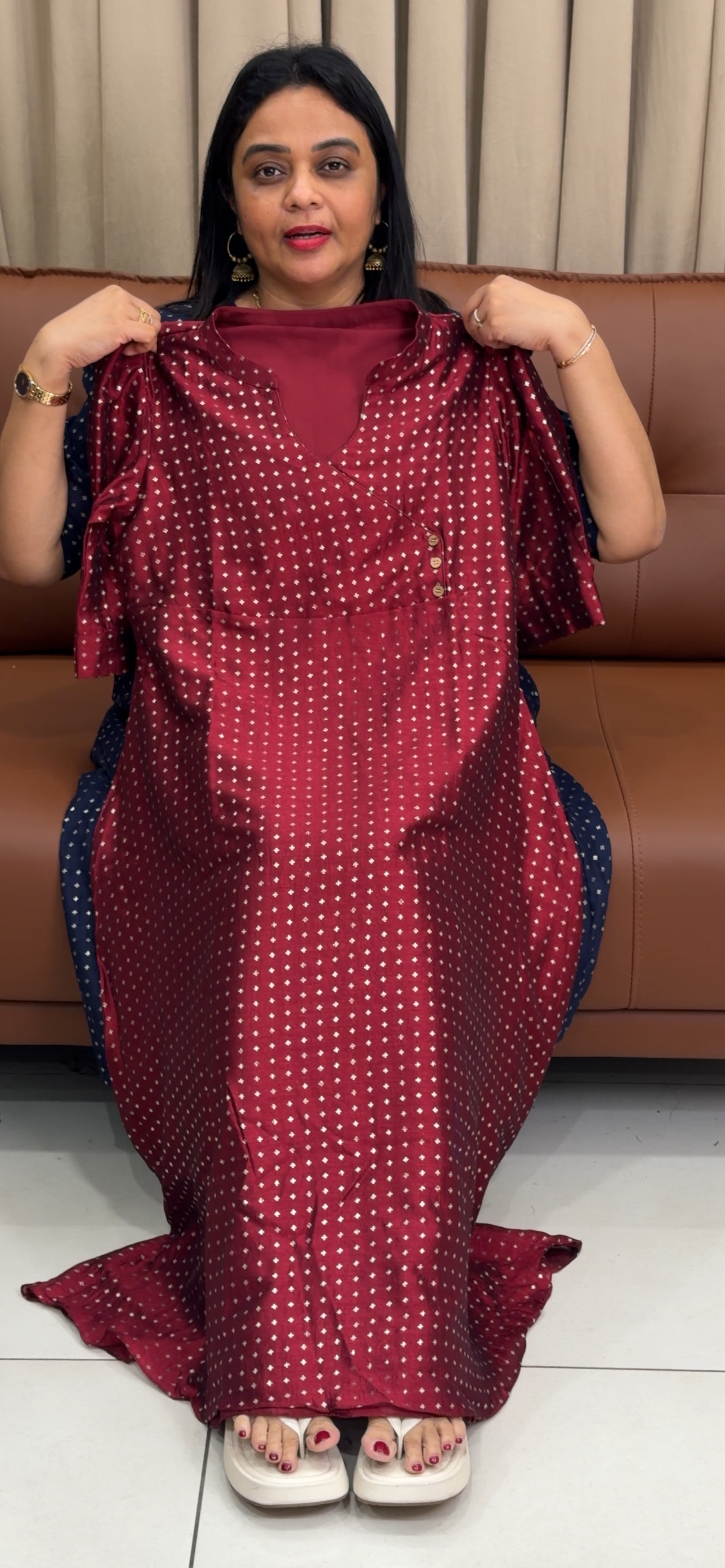 IHA'S IN-HOUSE SEMI SILK FROCKS - IHA 33871