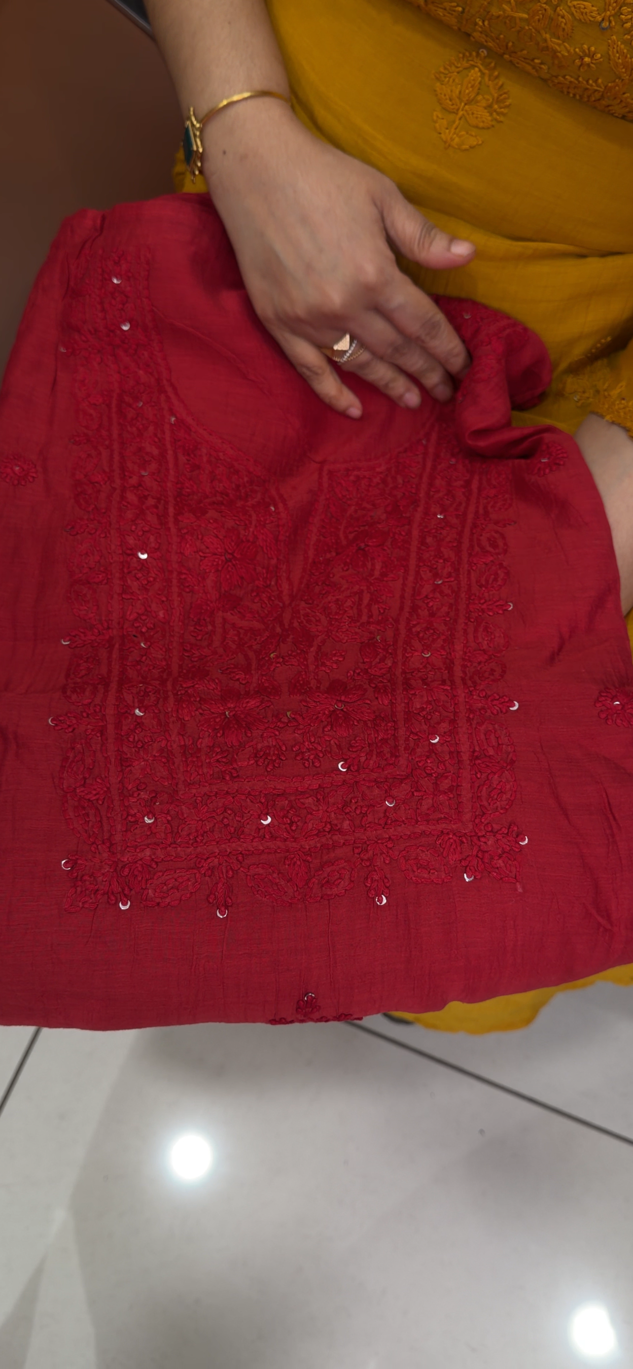 MALAI CHANDERI UNSTITCHED SALWAR SUITS - IHA 34737