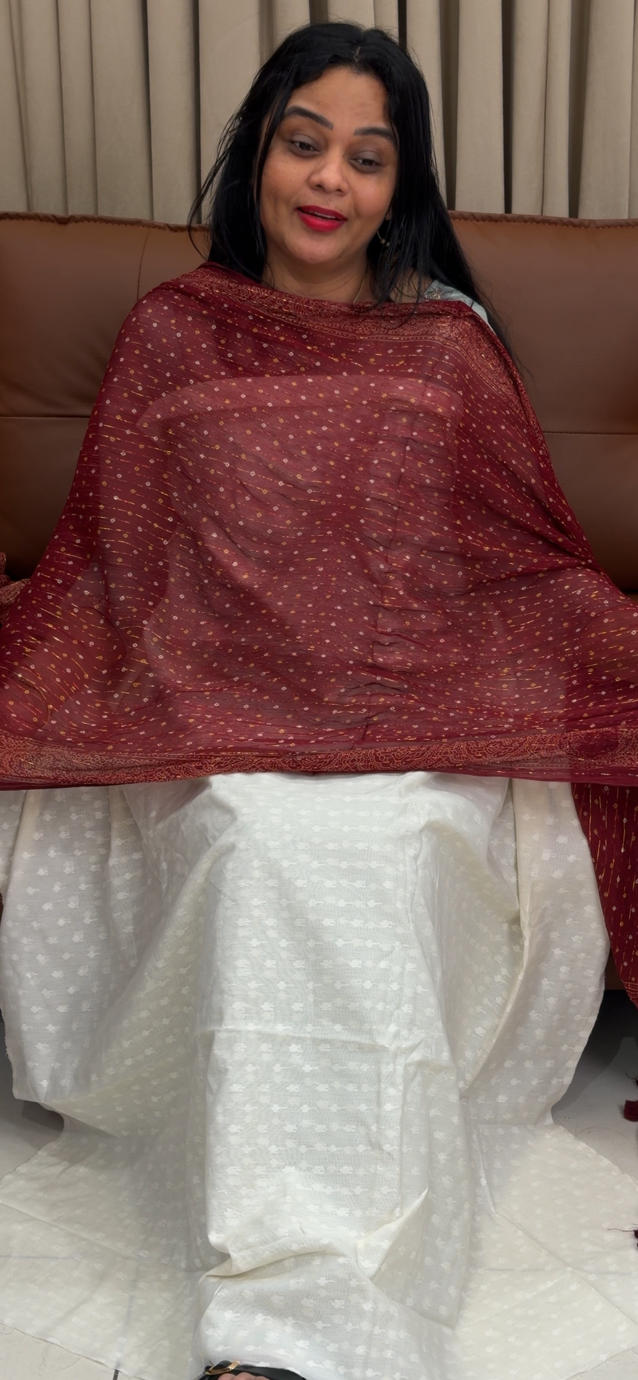 COTTON UNSTITCHED SALWRA SUITS - IHA 34527