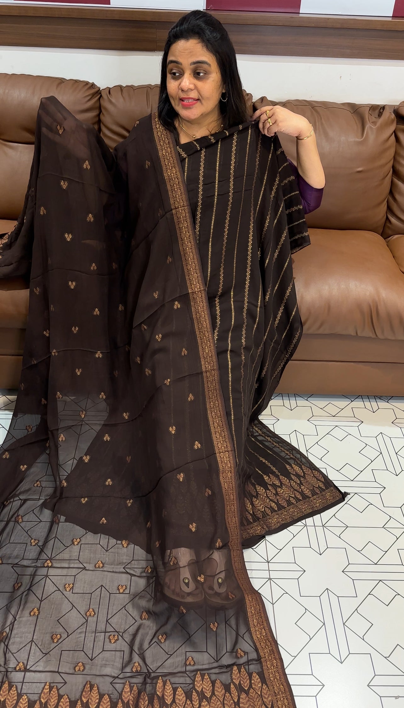 VISCOSE GEORGETTE UNSTITCHED SALWAR SUITS - IHA 28004