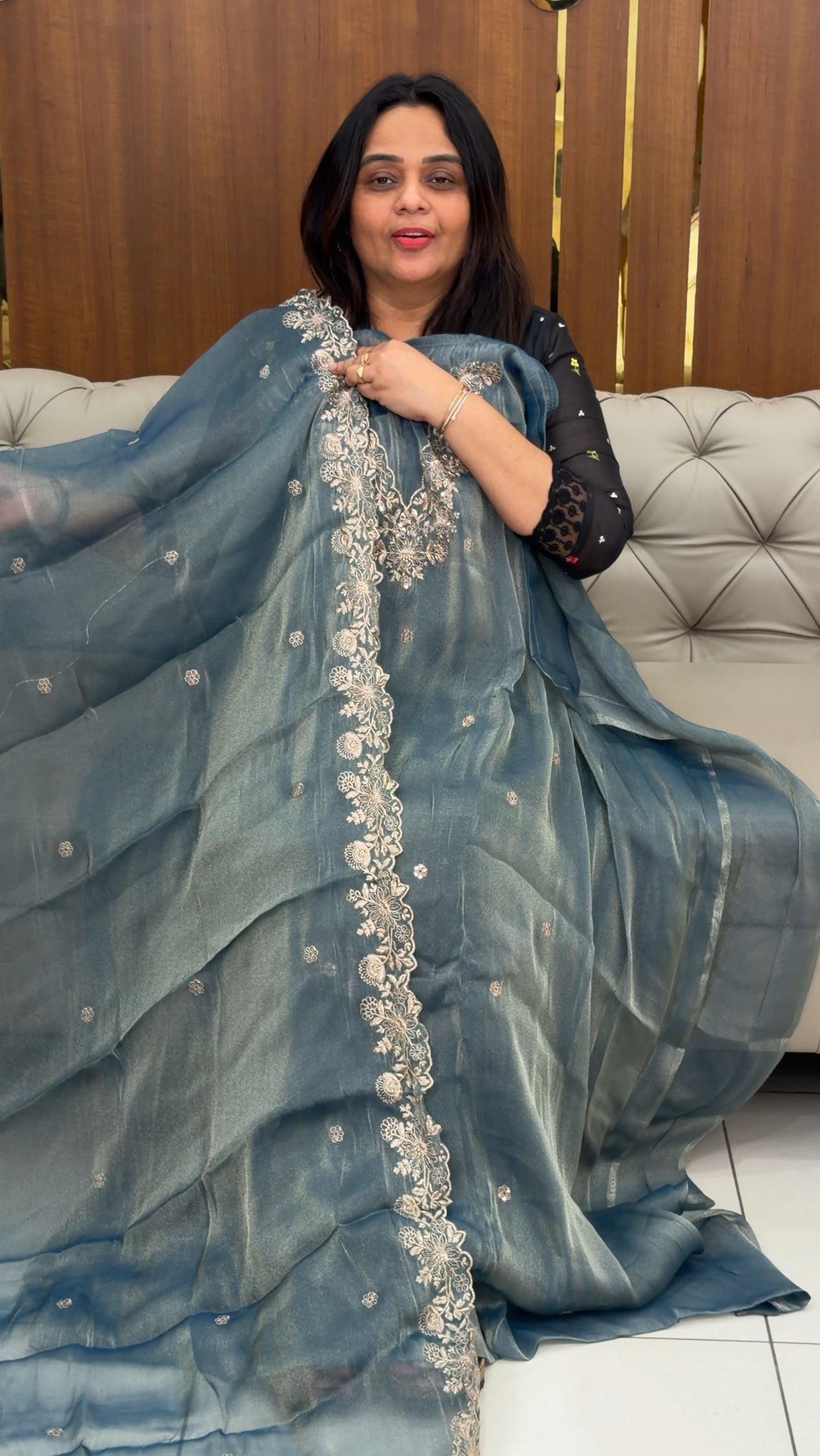 BANARSI TISSUE UNSTITCHED SALWAR SUITS - IHA 29135