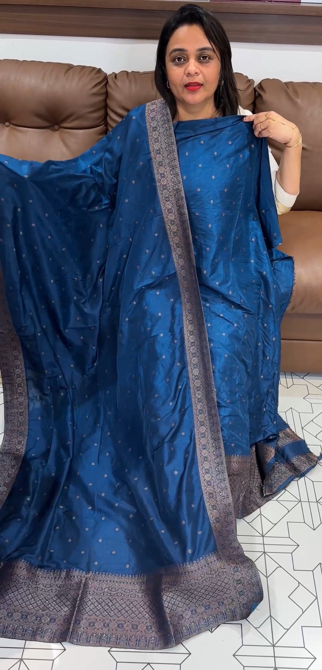 SEMI BANARSI UNSTITCHED SALWAR SUITS - IHA 26163
