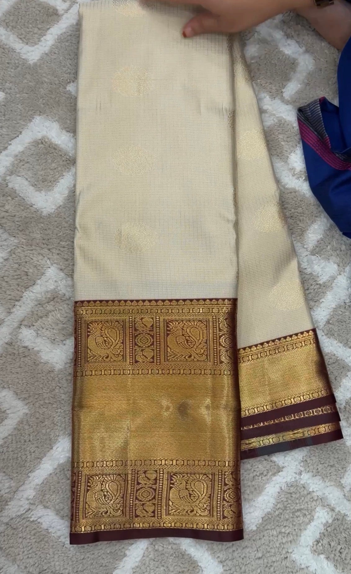 SEMI KANCHIPURAM SILK SAREES - IHA 33132