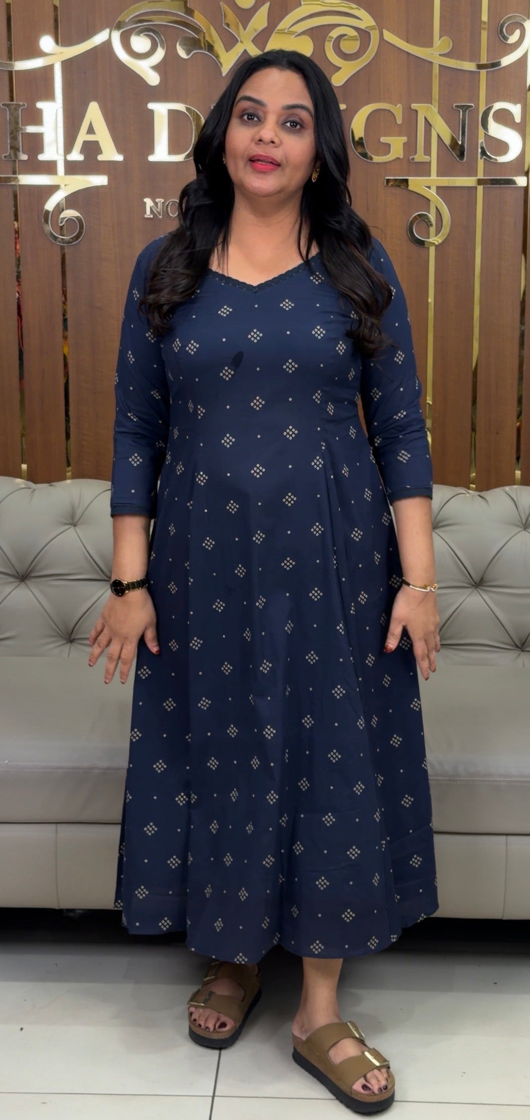 IHA'S IN-HOUSE PRINTED ANARKALI TOPS - IHA 33161