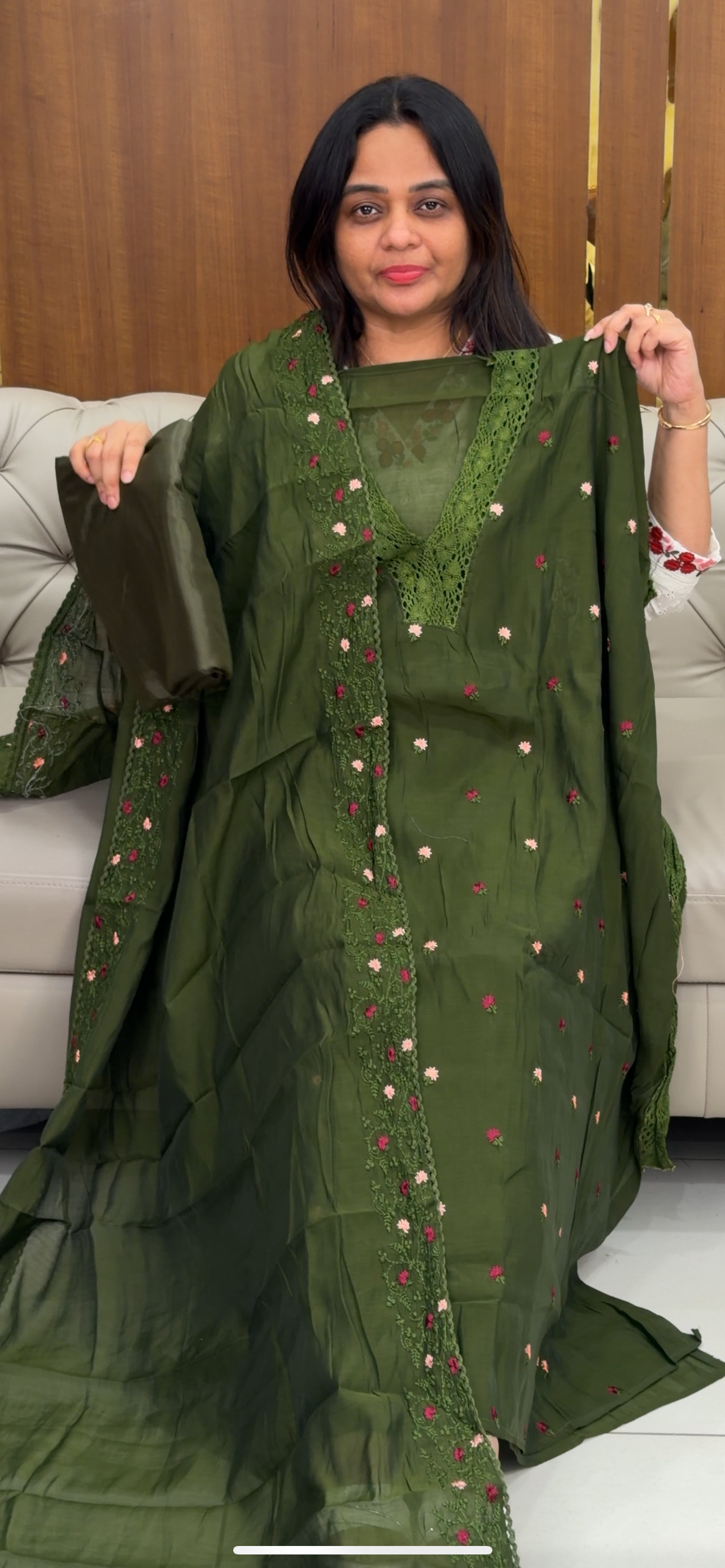 FORWARD MUL CHANDERI UNSTITCHED SALWAR SUITS - IHA 29375