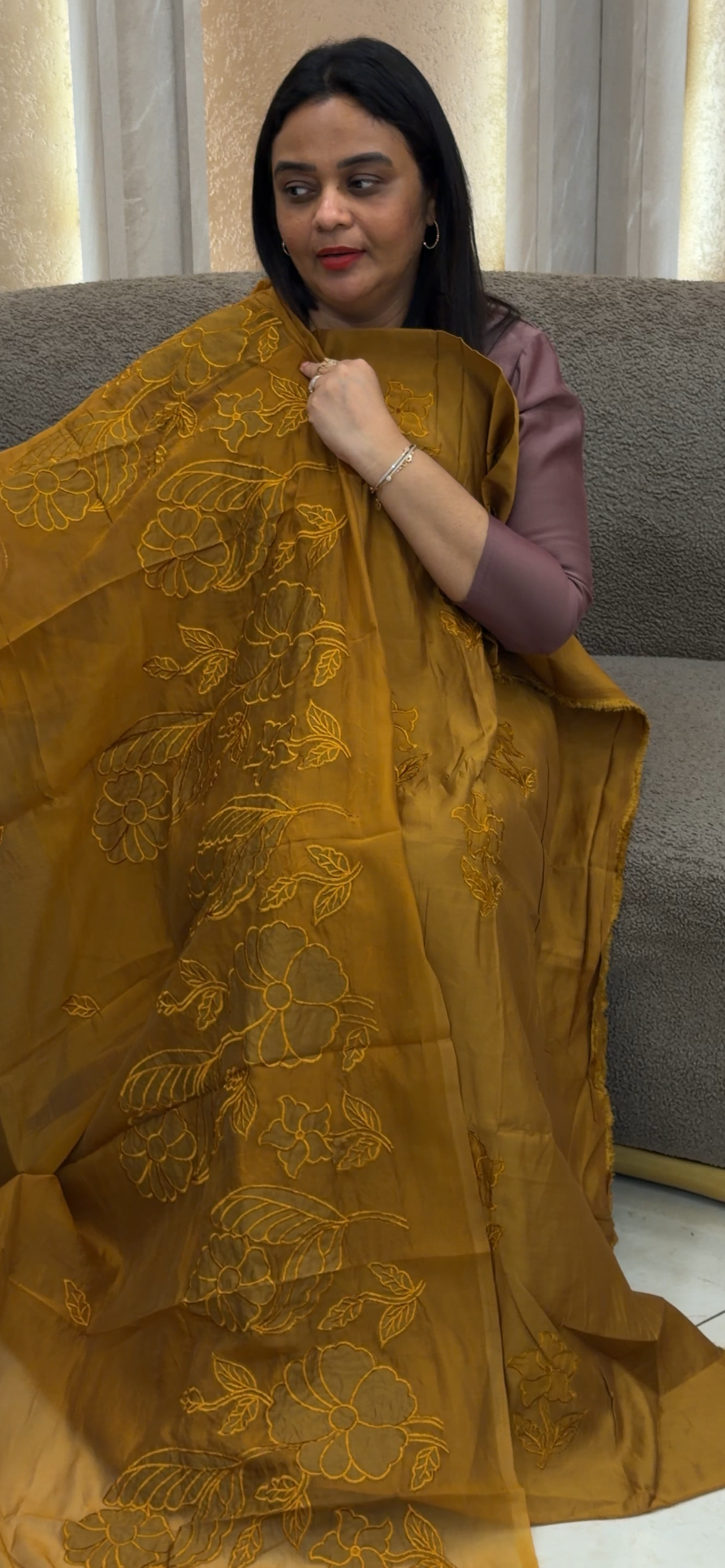 MUL CHANDERI UNSTITCHED SALWAR SUITS - IHA 32842