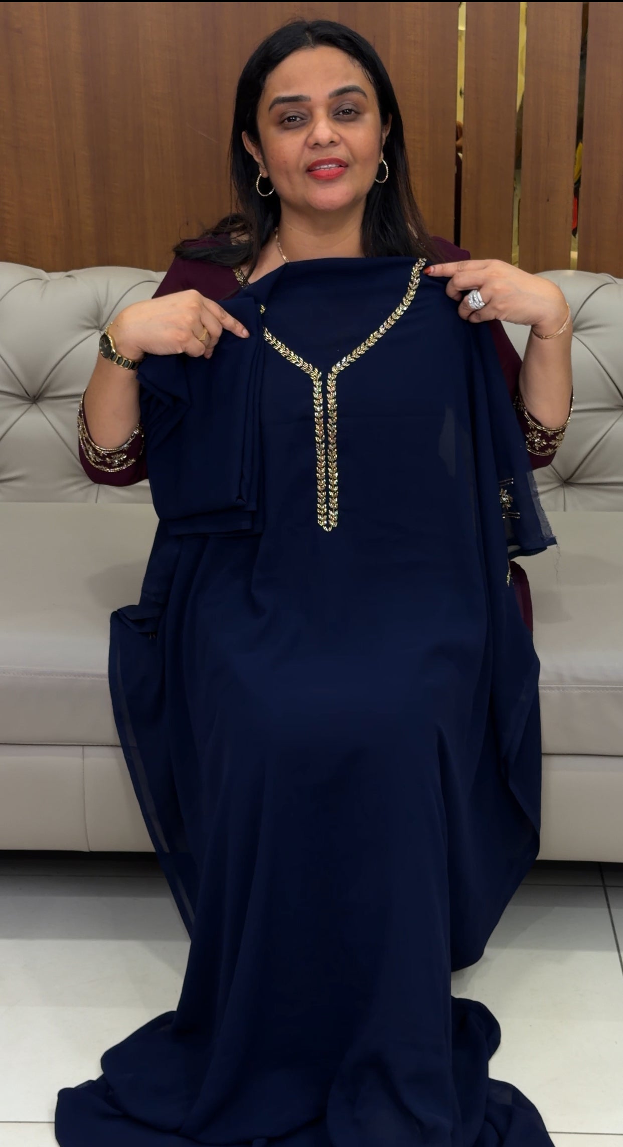 FORWARD HAND WORKED UNSTITCHED SALWAR - IHA 33265