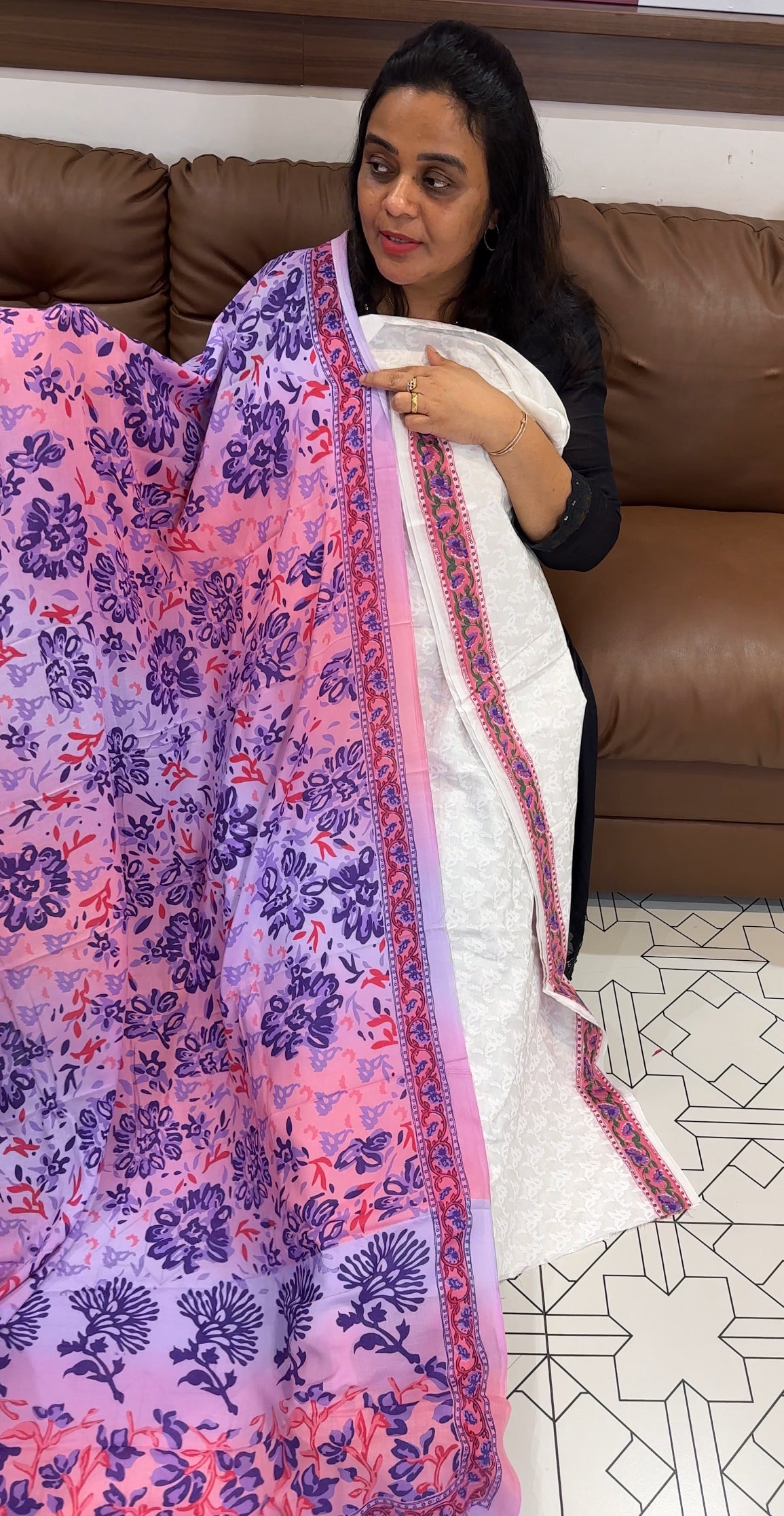 COTTON UNSTITCHED SALWAR SUITS - IHA 27981