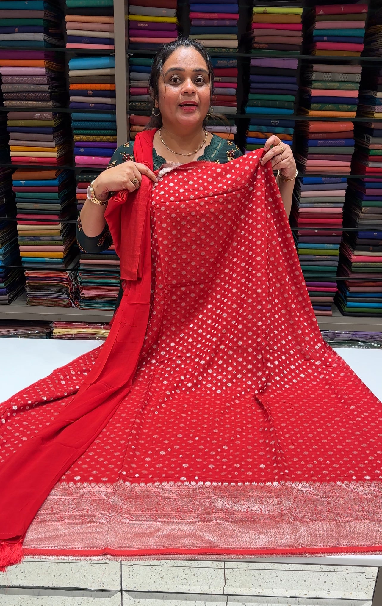 BANARASI UNSTITCHED SALWAR SUITS - IHA 26510