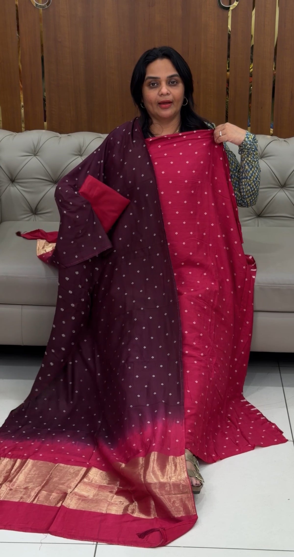 MUL CHANDERI UNSTITCHED SALWAR SUITS - IHA 30546