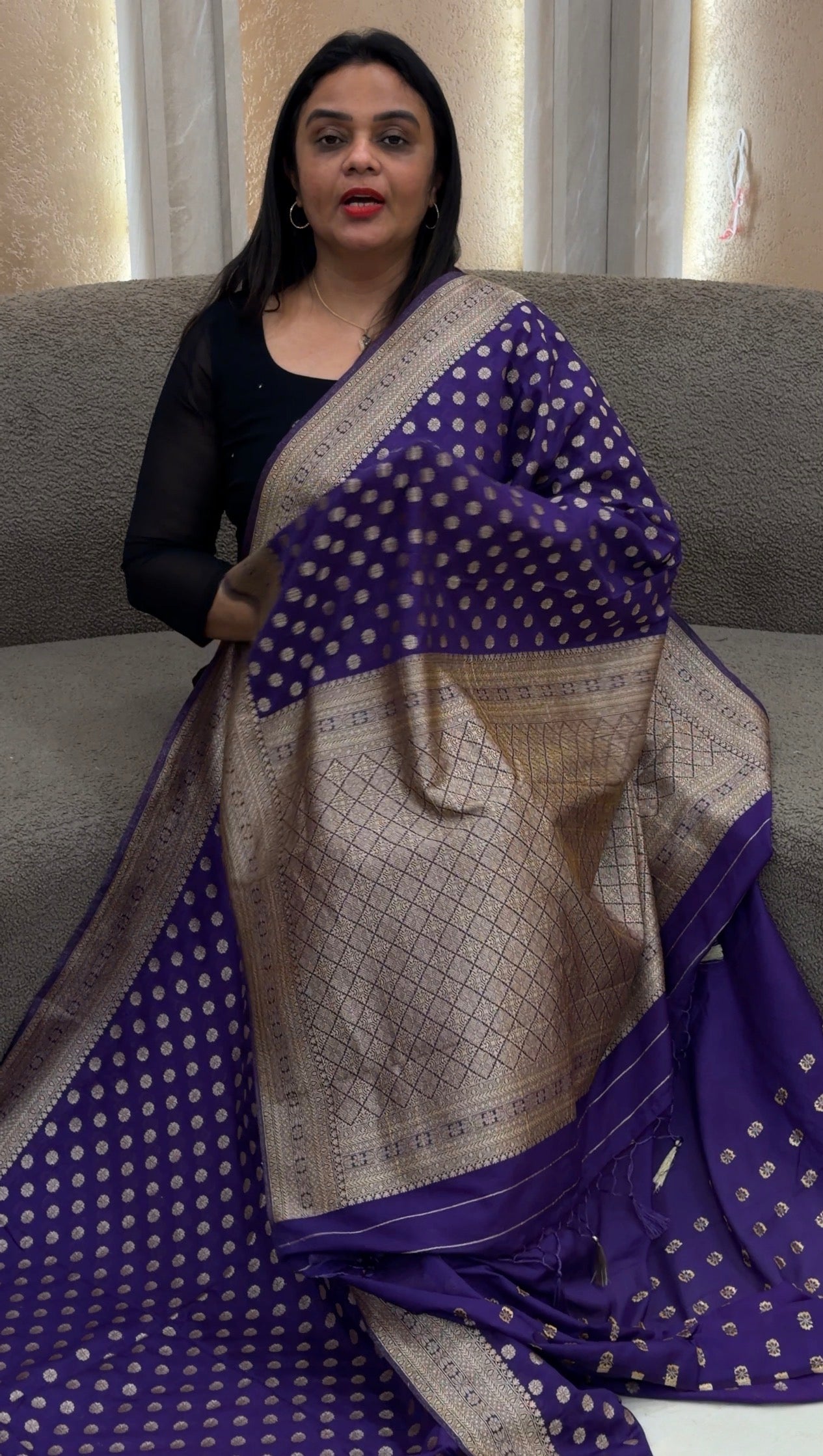GEORGETTE BANARASI SAREES - IHA 33033