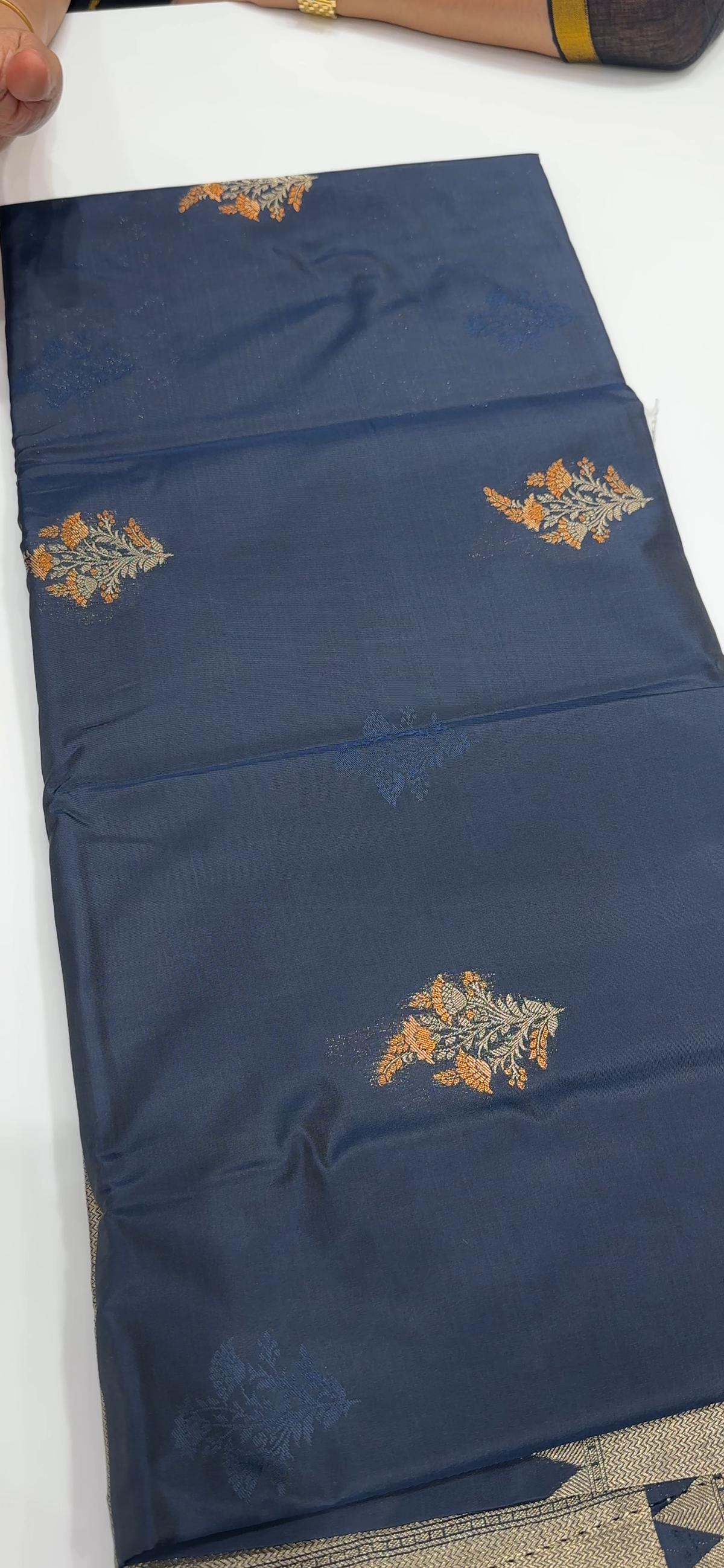 SEMI BROCADE SAREES - IHA 35615