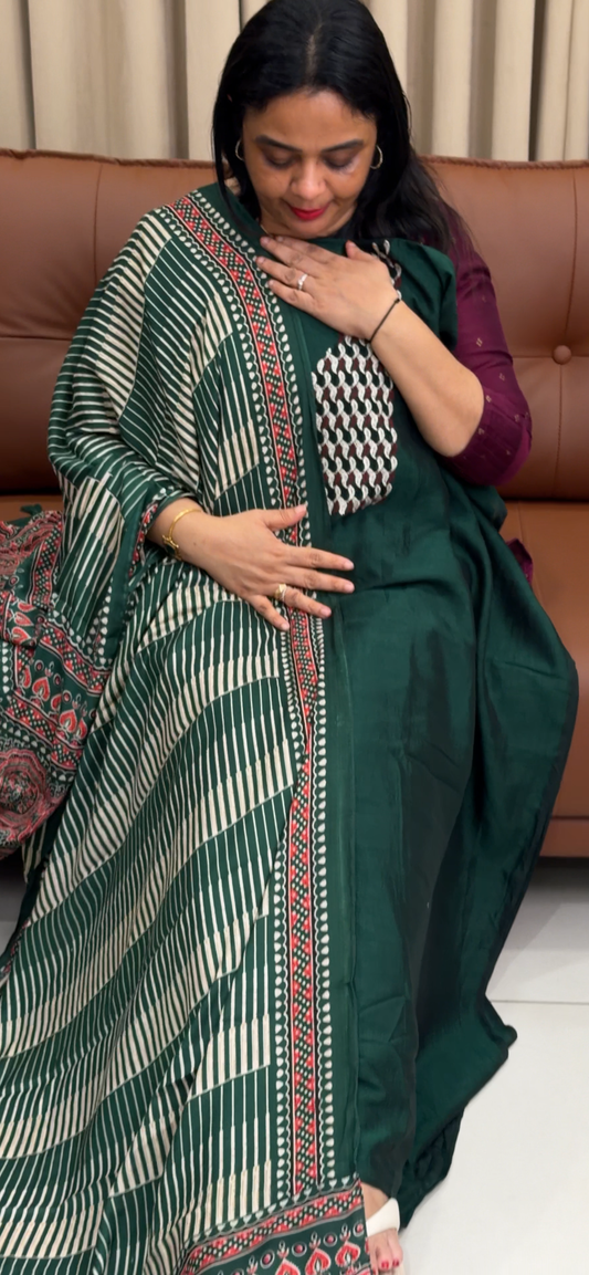 SEMI RAW SILK UNSTITCHED SALWAR SUITS - IHA 34203