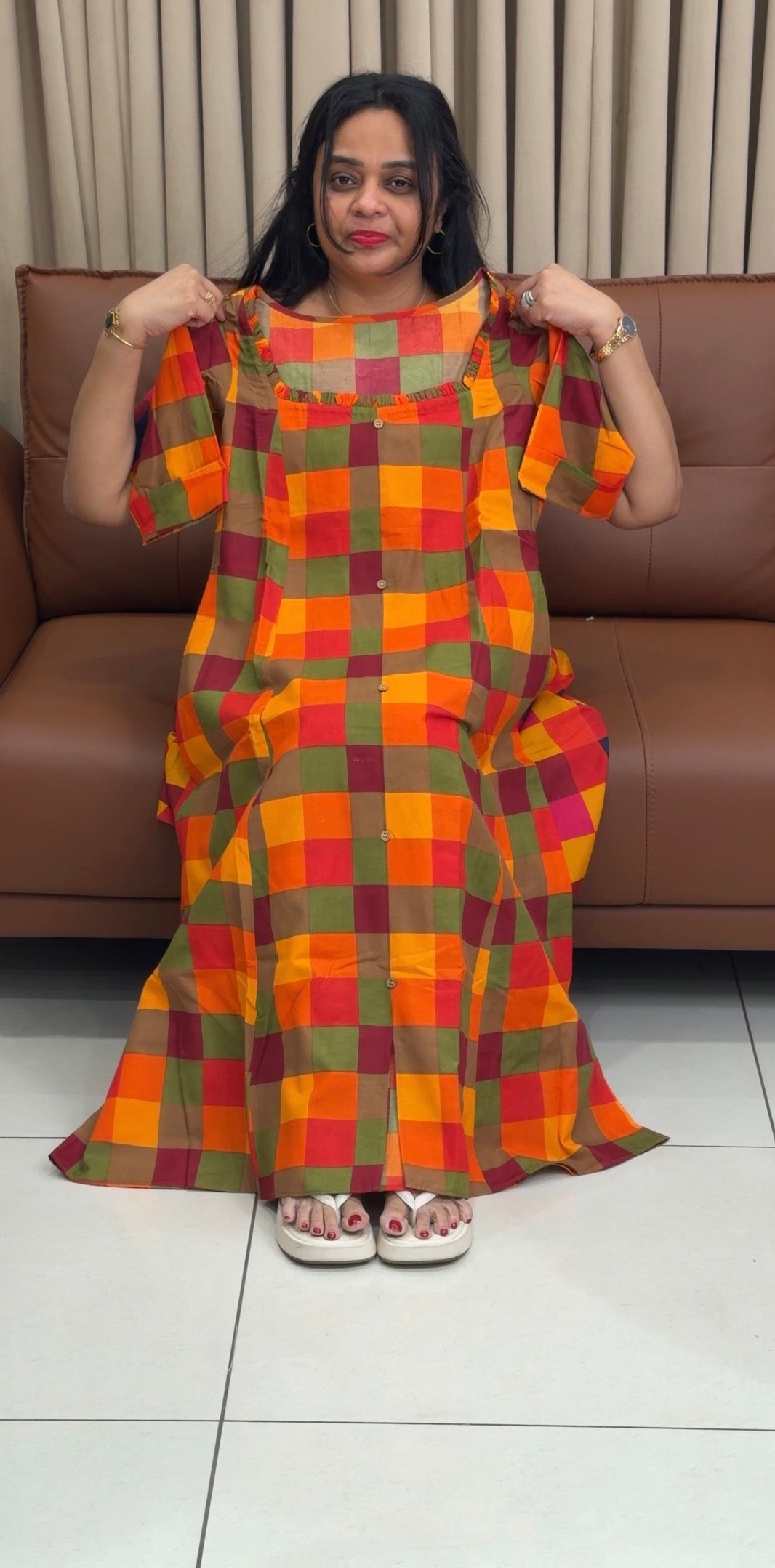 IHA'S IN-HOUSE CHECK FROCKS - IHA 34593