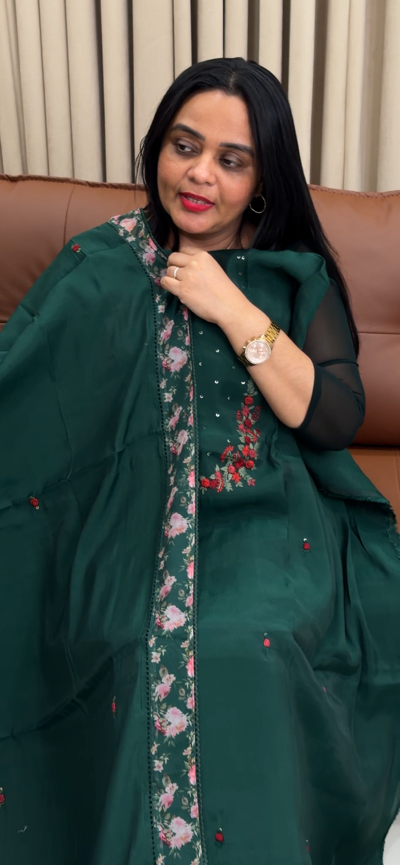MALAI CHANDERI UNSTITCHED SALWAR SUITS - IHA 34821