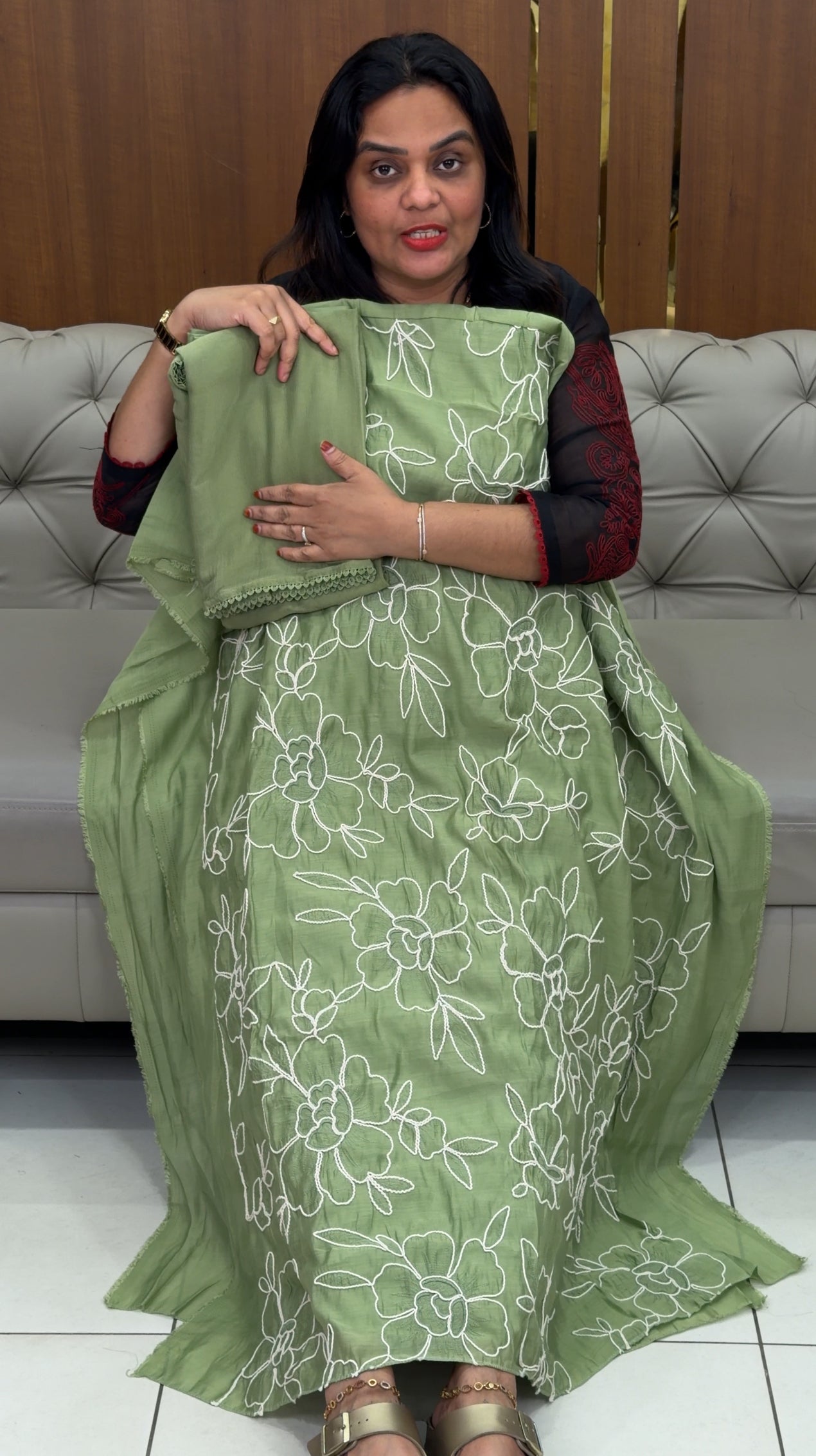 MUL CHANDERI UNSTITCHED SALWAR SUITS - IHA 30932