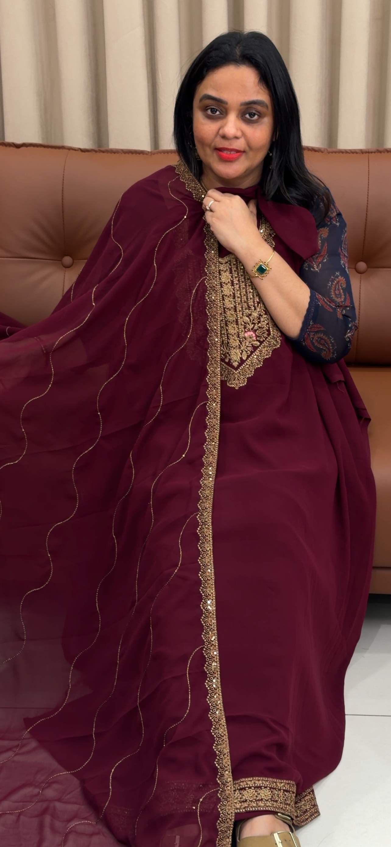 FAUX GEORGETTE UNSTITCHED SALWAR SUITS - IHA 33576