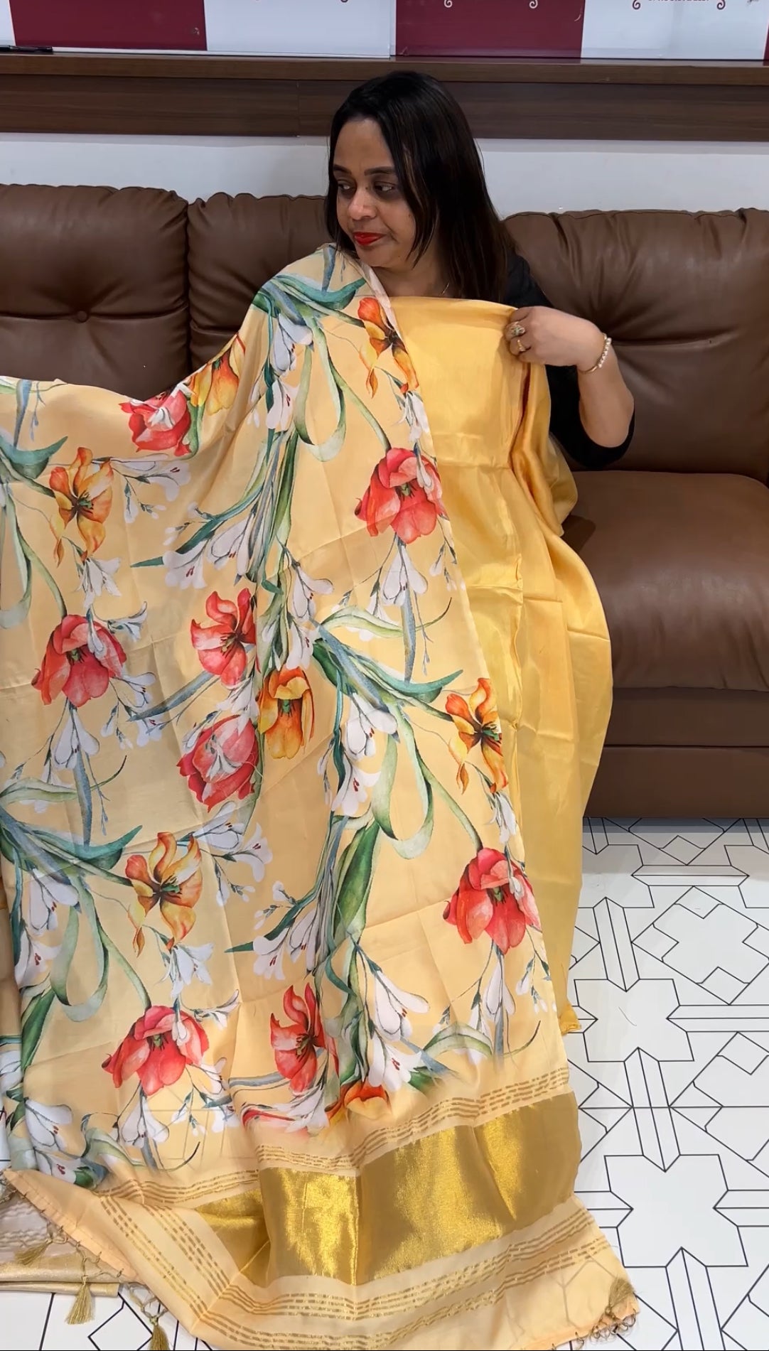 SEMI RAW SILK UNSTITCHED SALWAR SUITS - IHA 23673
