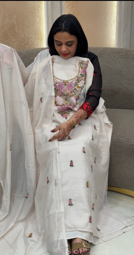 BANARASI MUL UNSTITCHED SALWAR SUITS - IHA 33035
