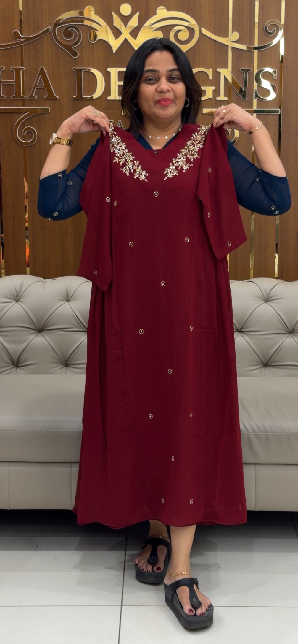 HAND WORKED ALINE TOPS - IHA 28707