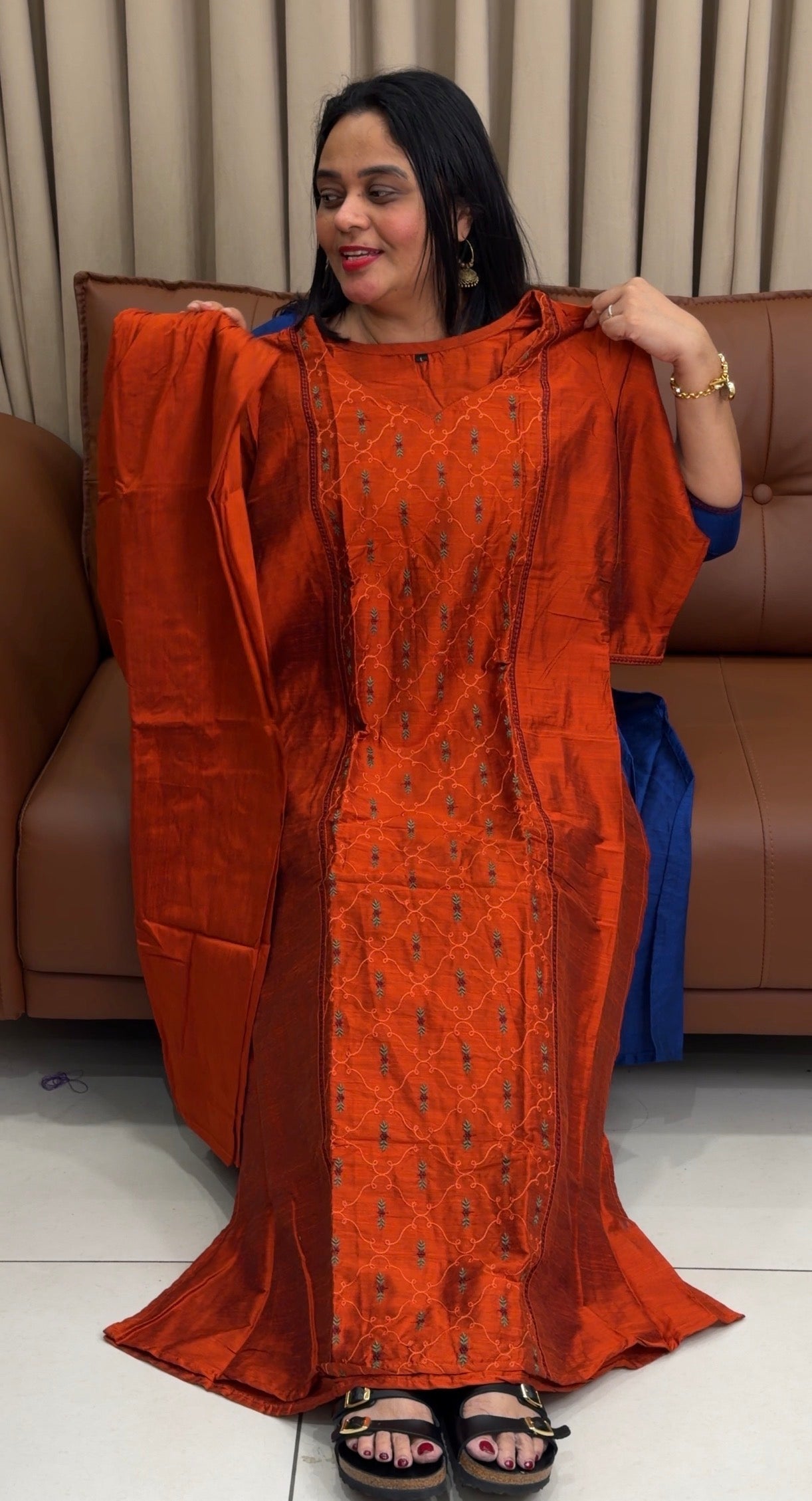 SEMI RAW SILK CO-ORDS SETS - IHA 34076