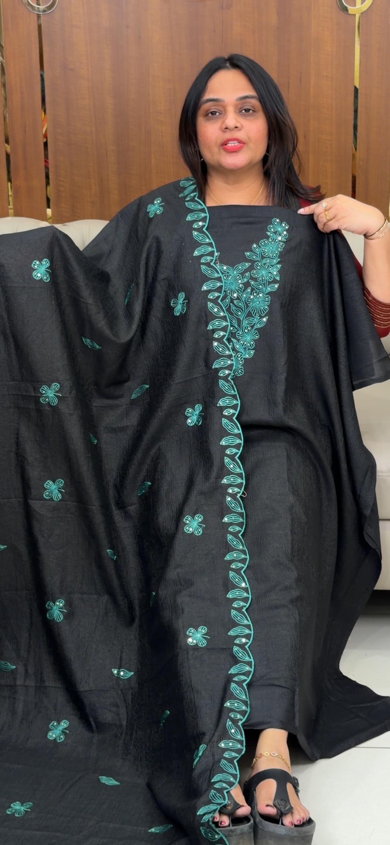 CRUSHEED TISSUE UNSTITCHED SALWAR SUITS - IHA 29396