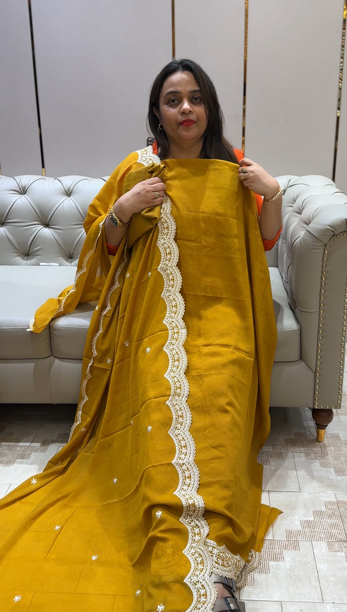 CRUSHED TISSUE UNSTITCHED SALWAR SUITS - IHA 25161