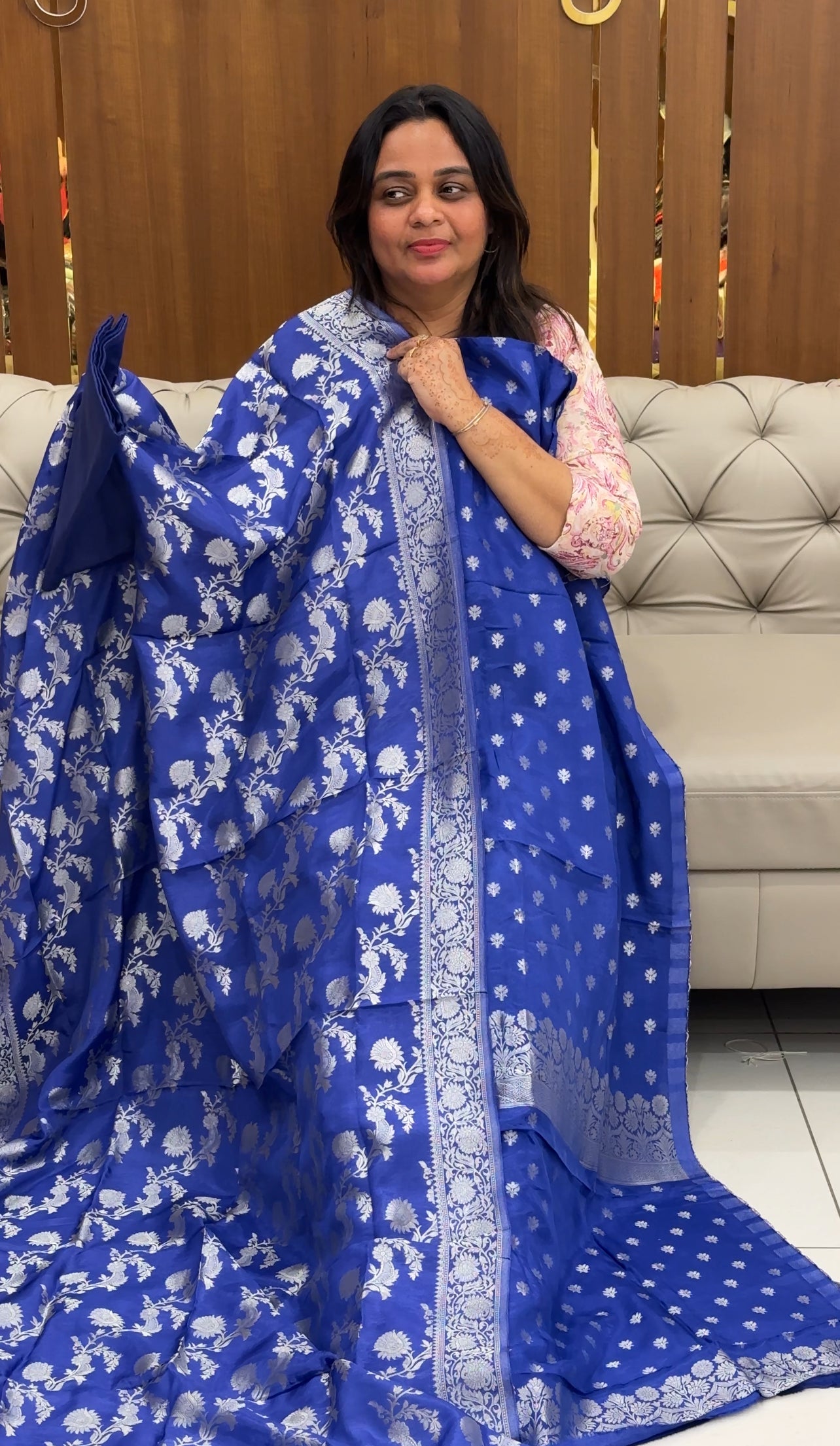 SILK BANARASI UNSTITCHED SALWAR SUITS - IHA 27504