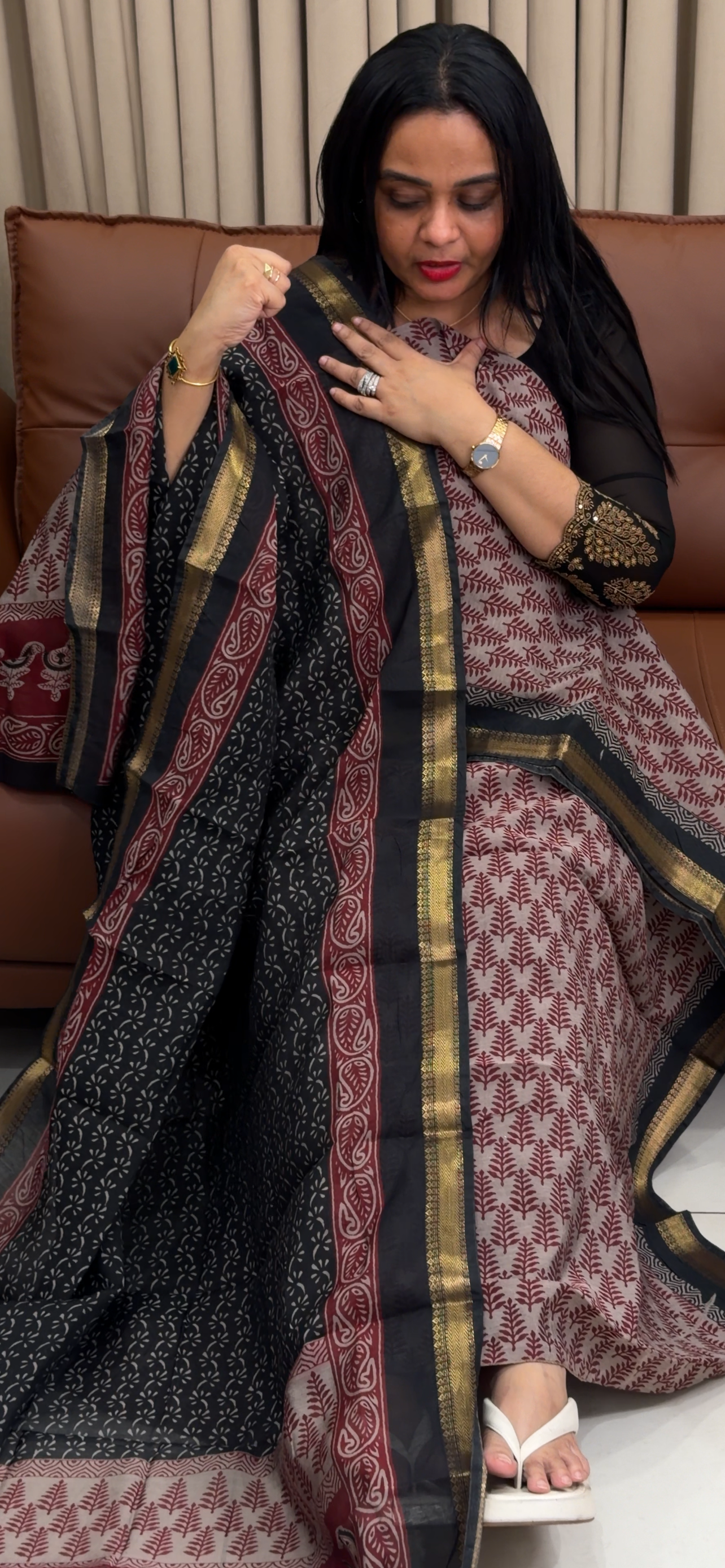 PRINTED UNSTITCHED SALWAR SUITS - IHA 34778