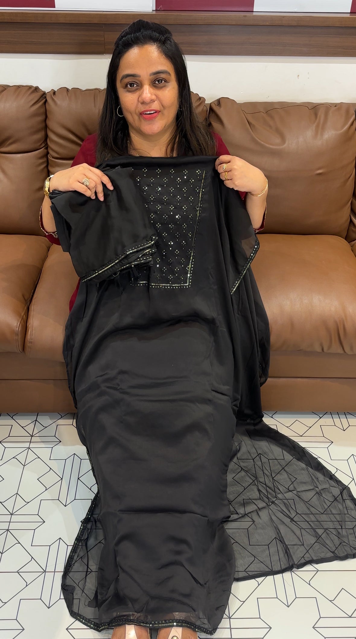 FAUX GEORGETTE UNSTITCHED SALWAR SUITS - IHA 28045