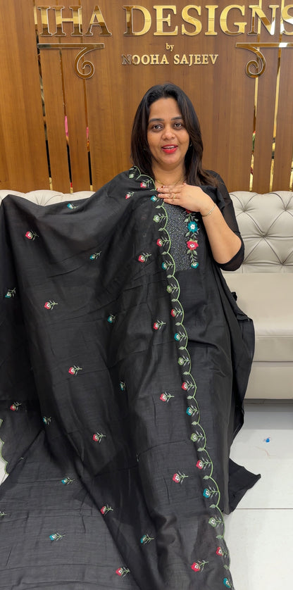 SEMI RAW SILK UNSTITCHED SALWAR SUITS - IHA 25238