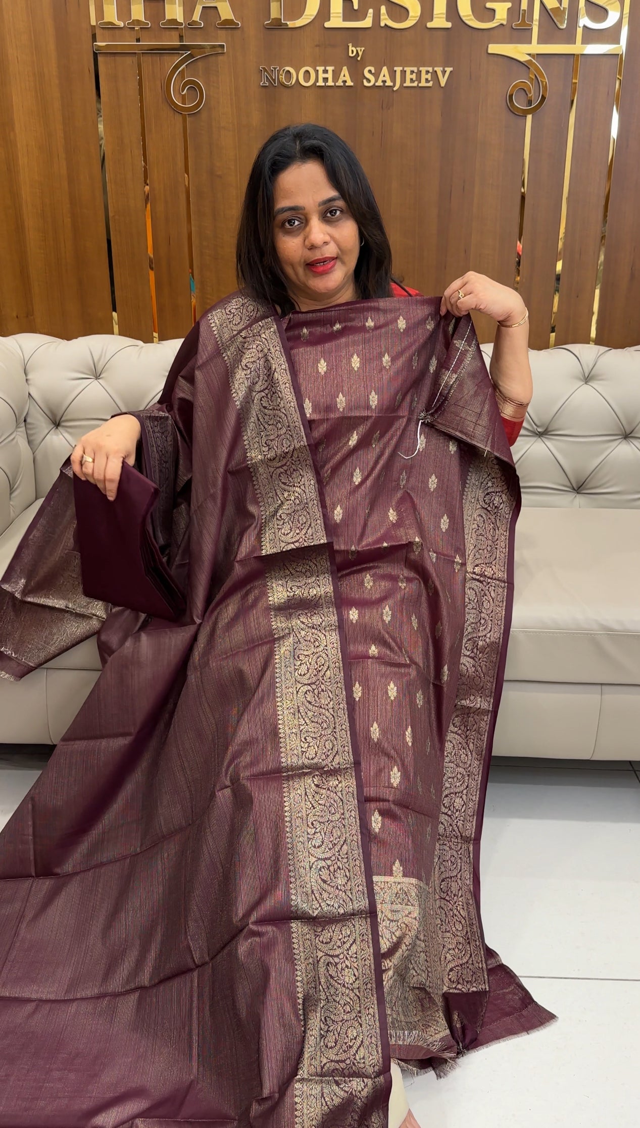 TISSUE UNSTITCHEED SALWAR SUITS - IHA 25223