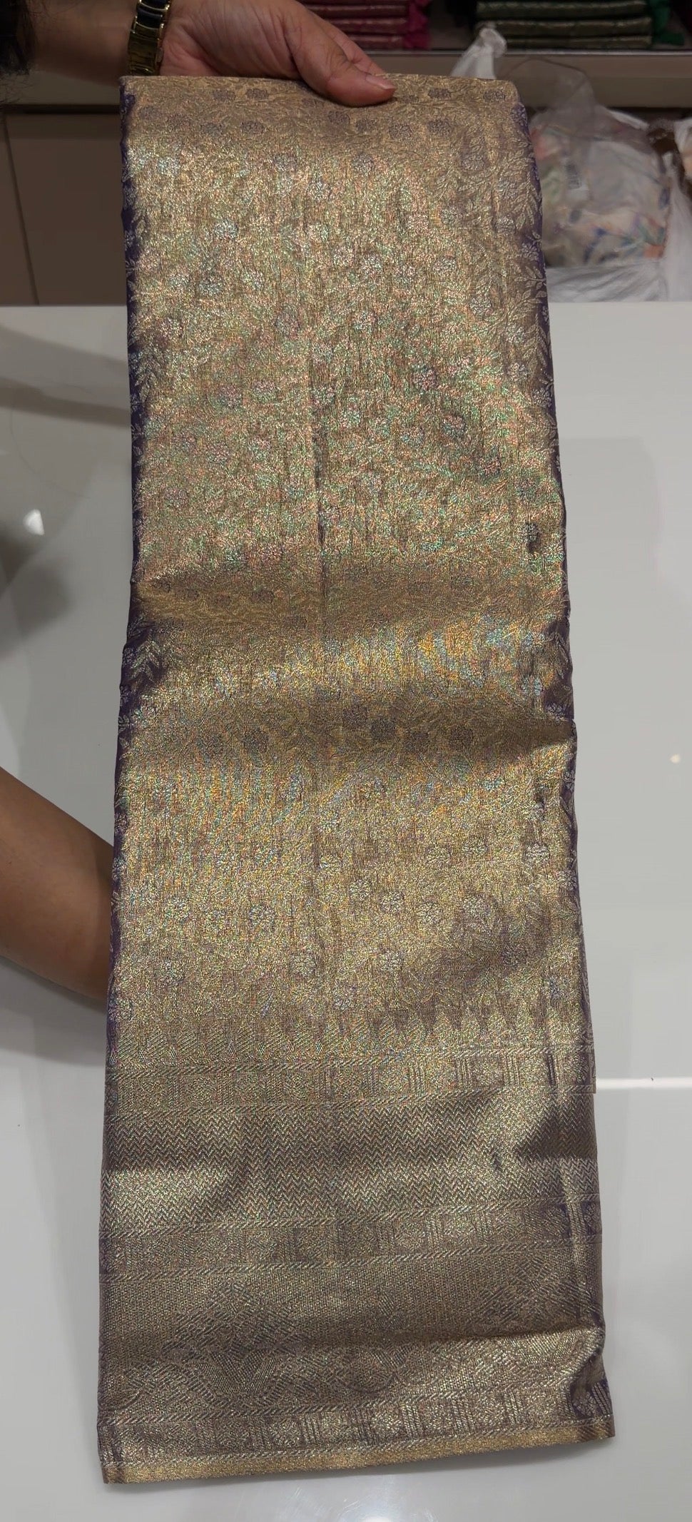 SEMI TISSUE SAREES - IHA 35821