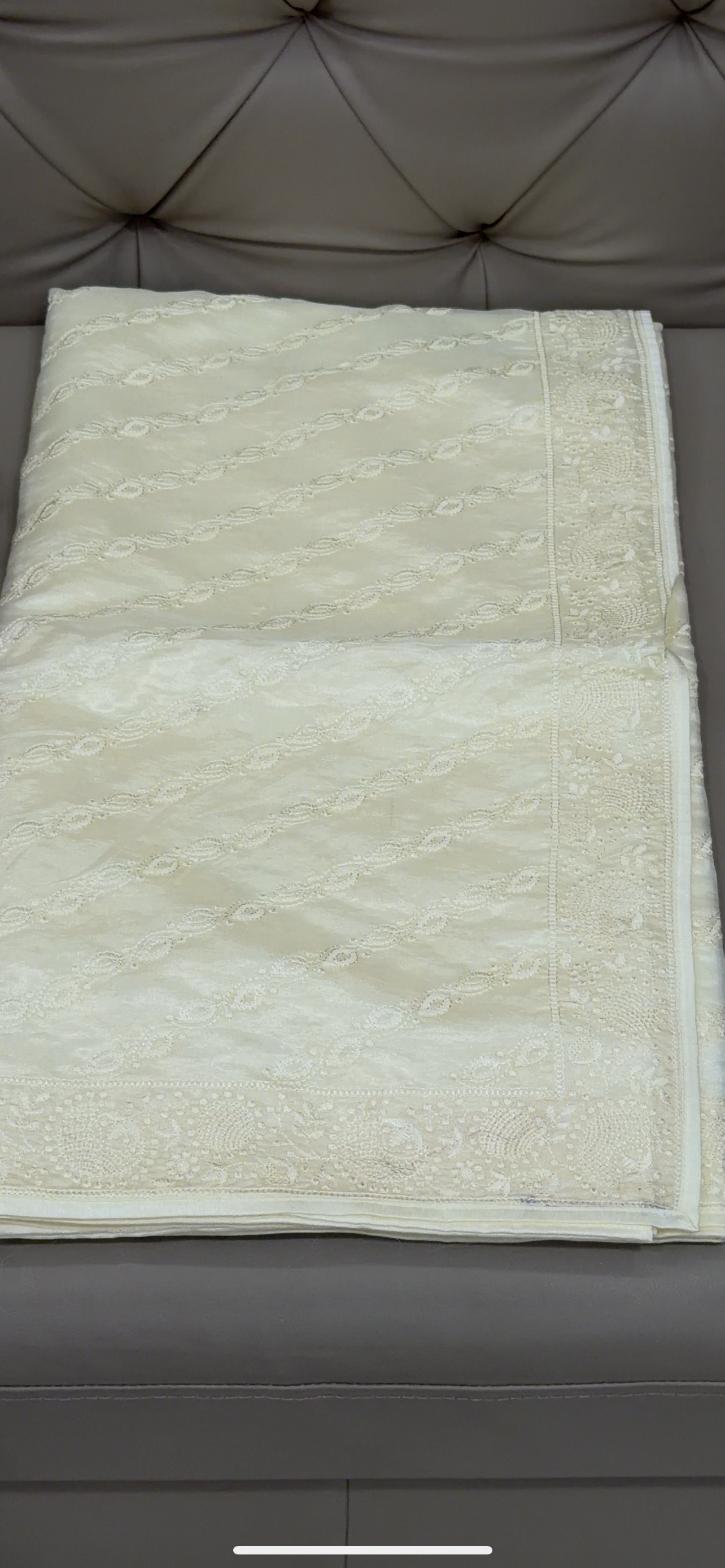 ORGANZA CHIKANKARI SAREES - IHA 28849