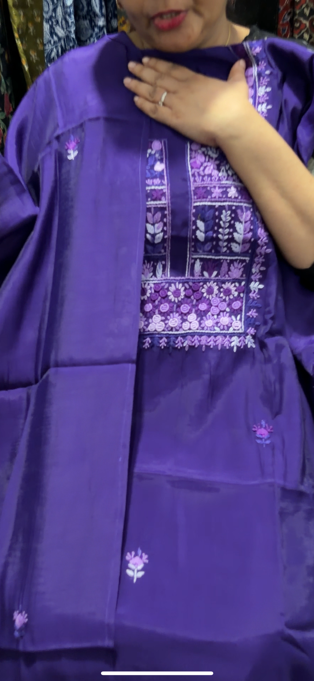 MALAI CHANDERI  UNSTITCHED SALWAR SUITS - IHA 36050