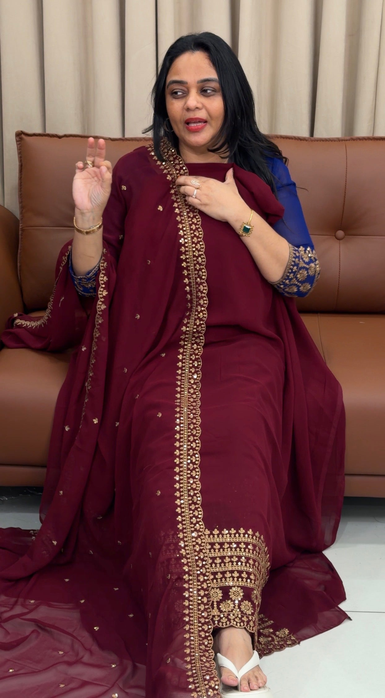 FORWARD GEORGETTE UNSTITCHED SALWAR SUITS - IHA 33449