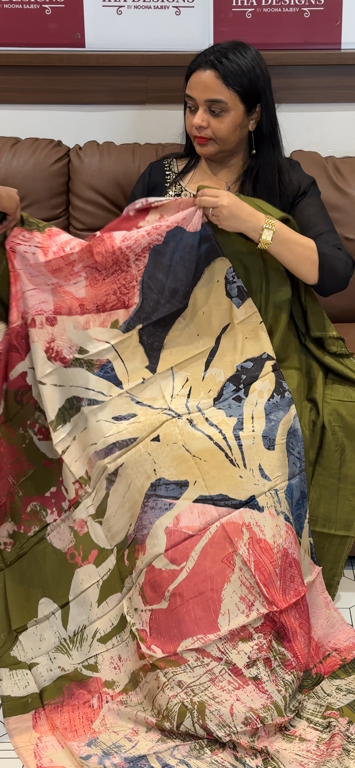 SEMI SILK UNSTITCHED SALWAR SUITS - IHA 35600