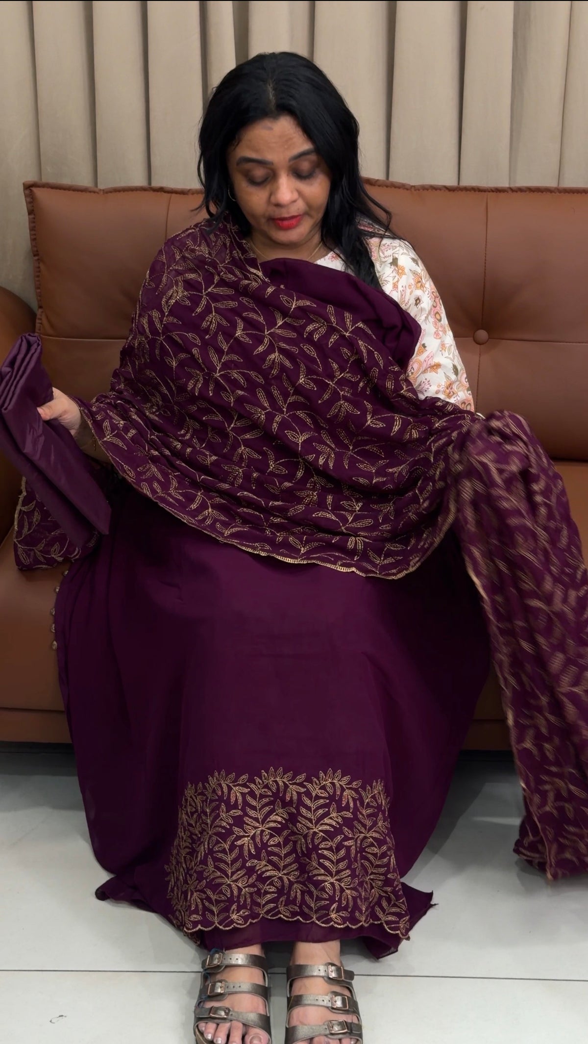 SEMI PARTY WEAR UNSTITCHED SALWAR SUITS - IHA 35869