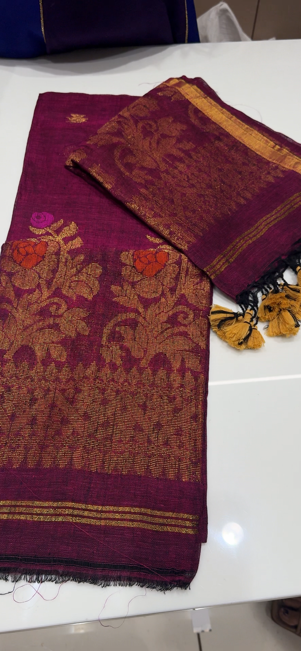 LINEN JAMDANI UNSTITCHED SALWAR -  IHA 35446