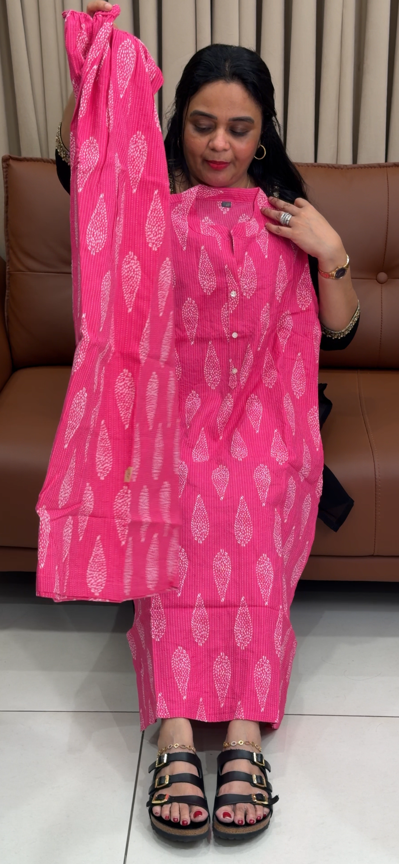 PRINTED COTTON CO-ORDS SETS - IHA 34613