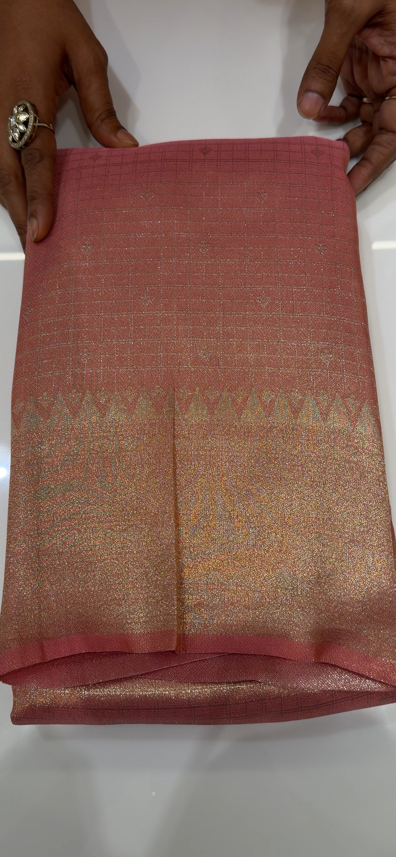 SEMI TISSUE SAREES - IHA 35152