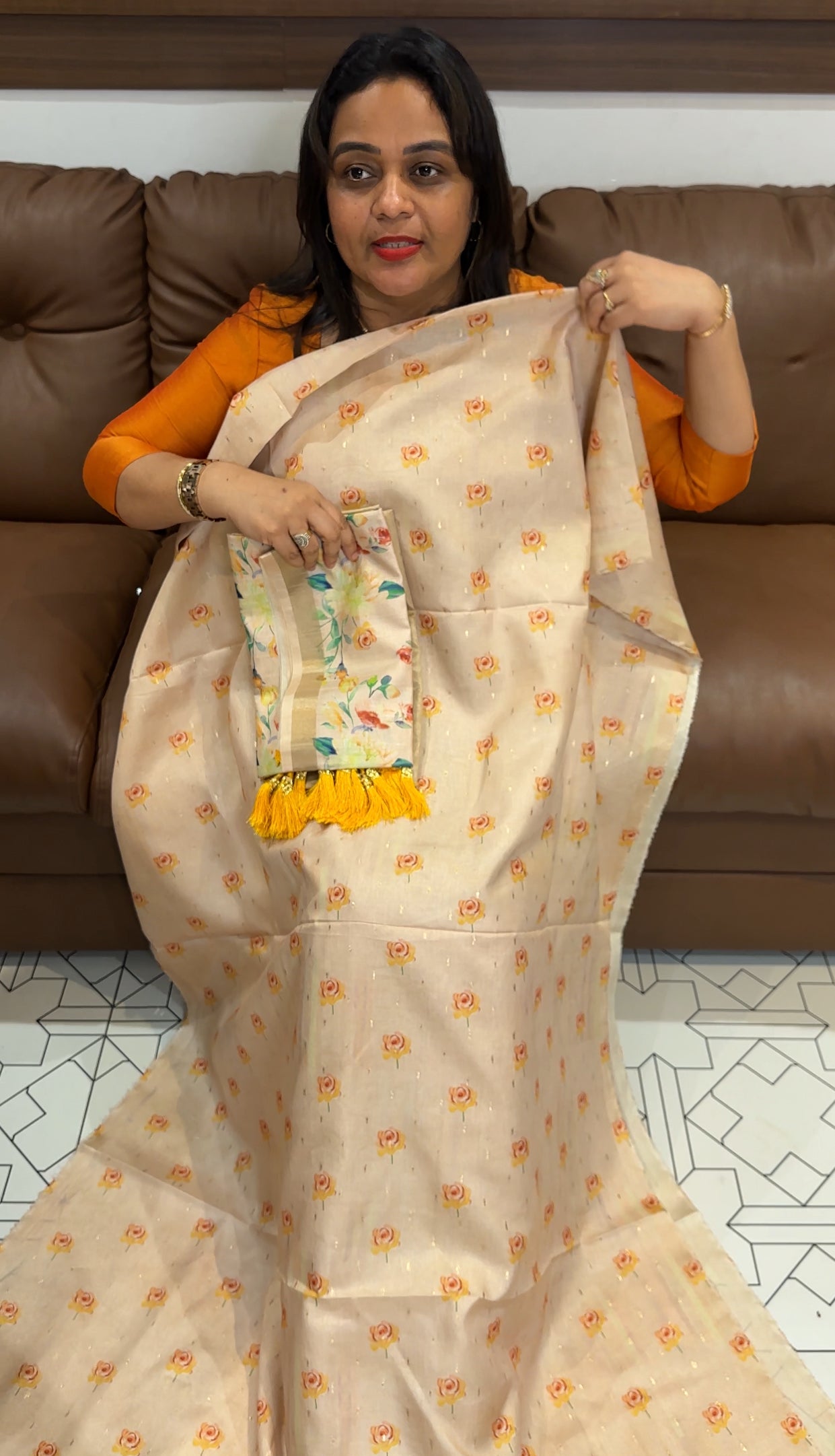 SEMI TUSSUR UNSTITCHED SALWAR SUITS - IHA 23538