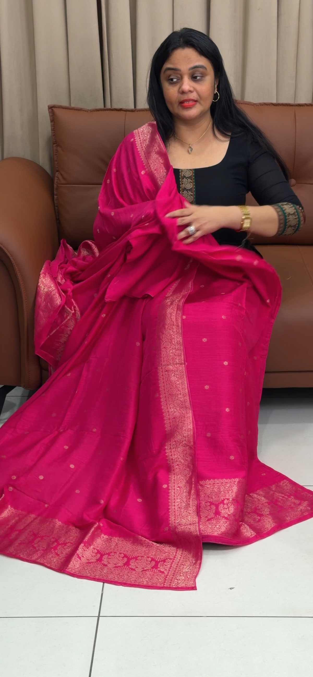 DOLA SILK BANARASI UNSTITCHED SALWAR SUITS - IHA 35744